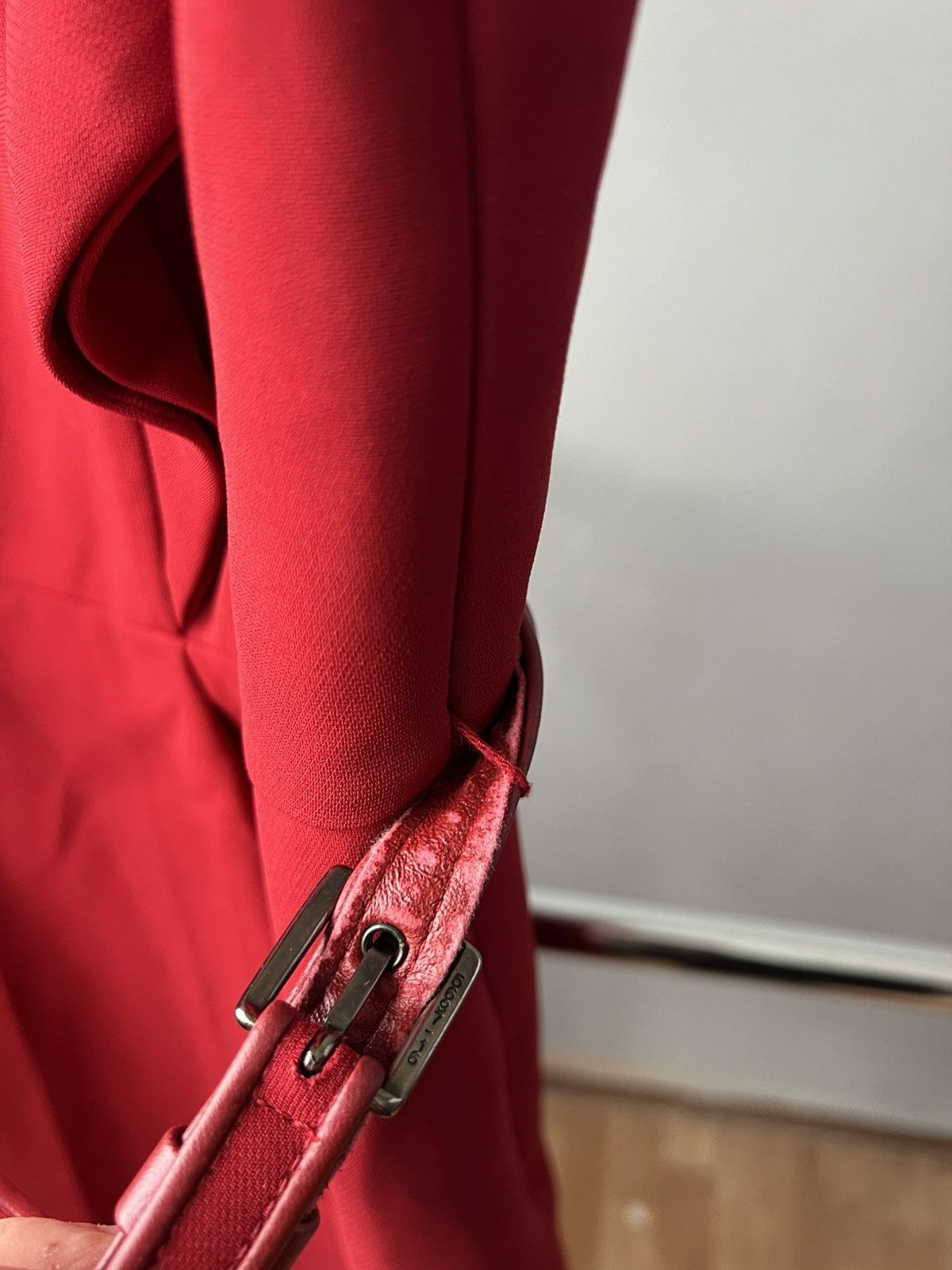 Max Mara MAX MARA ITALIAN MADE RED TRIACETATE SLEEVELESS SOLID DRESS Size XL / US 12-14 / IT 48-50 - 7 Thumbnail