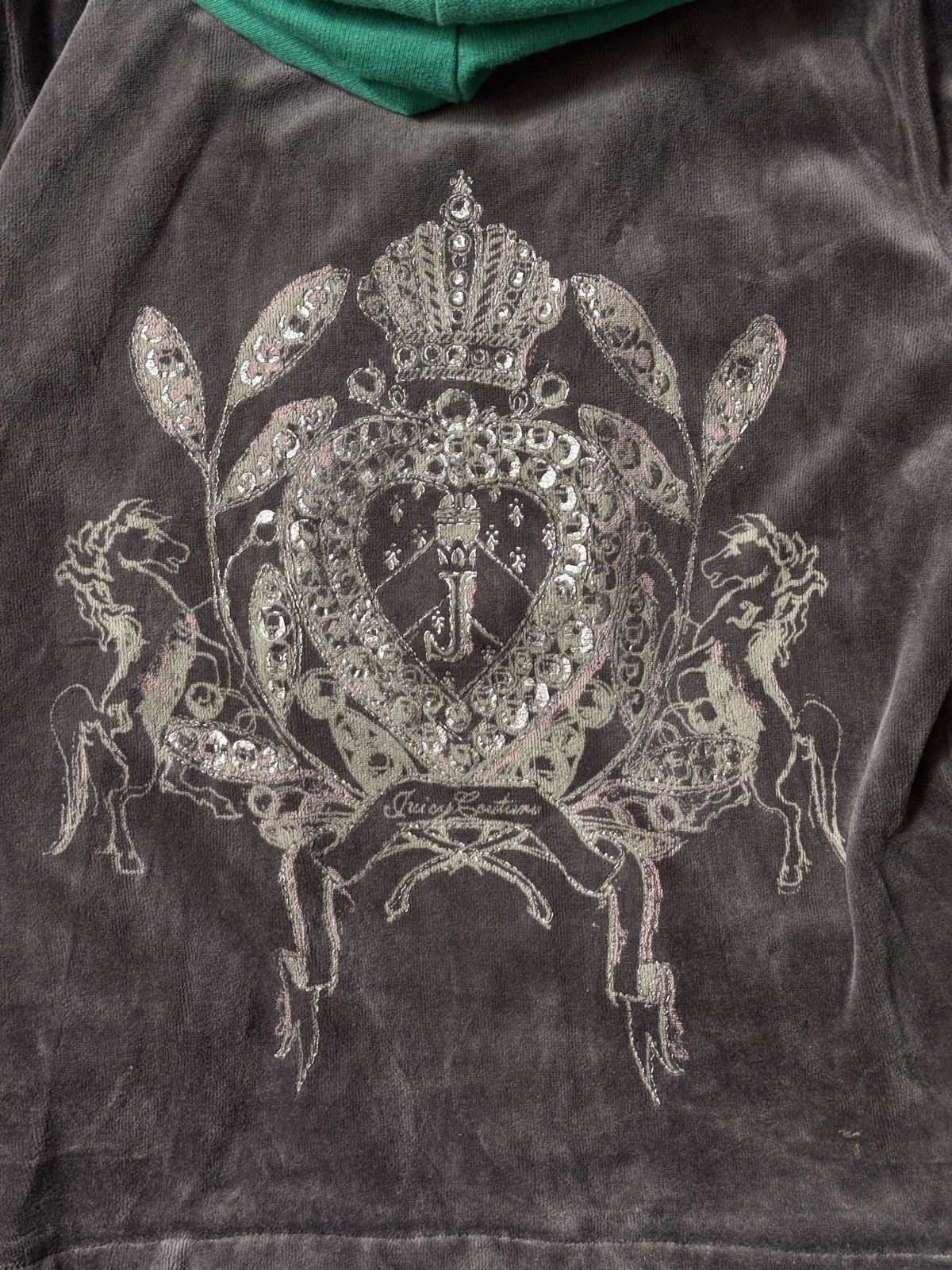 Juicy Couture VINTAGE JUICY COUTURE 2000s VELOUR ZIP UP HOODIE Size S / US 4 / IT 40 - 8 Thumbnail