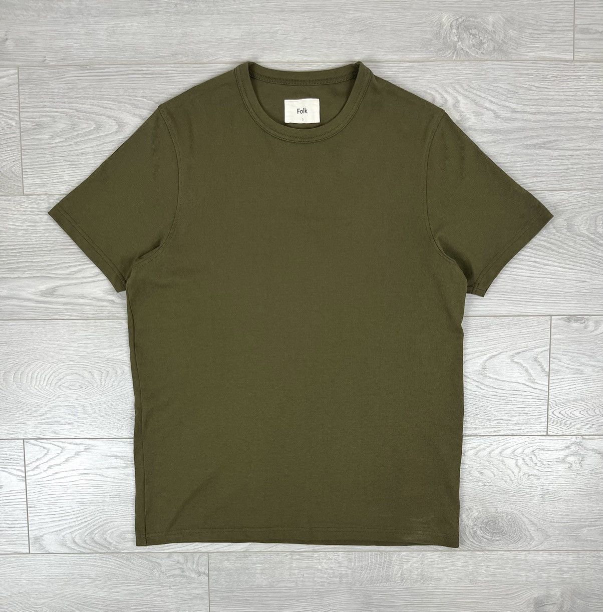 Folk Folk Heavy Cotton Olive Basic T Shirt Size US L / EU 52-54 / 3 - 1 Thumbnail