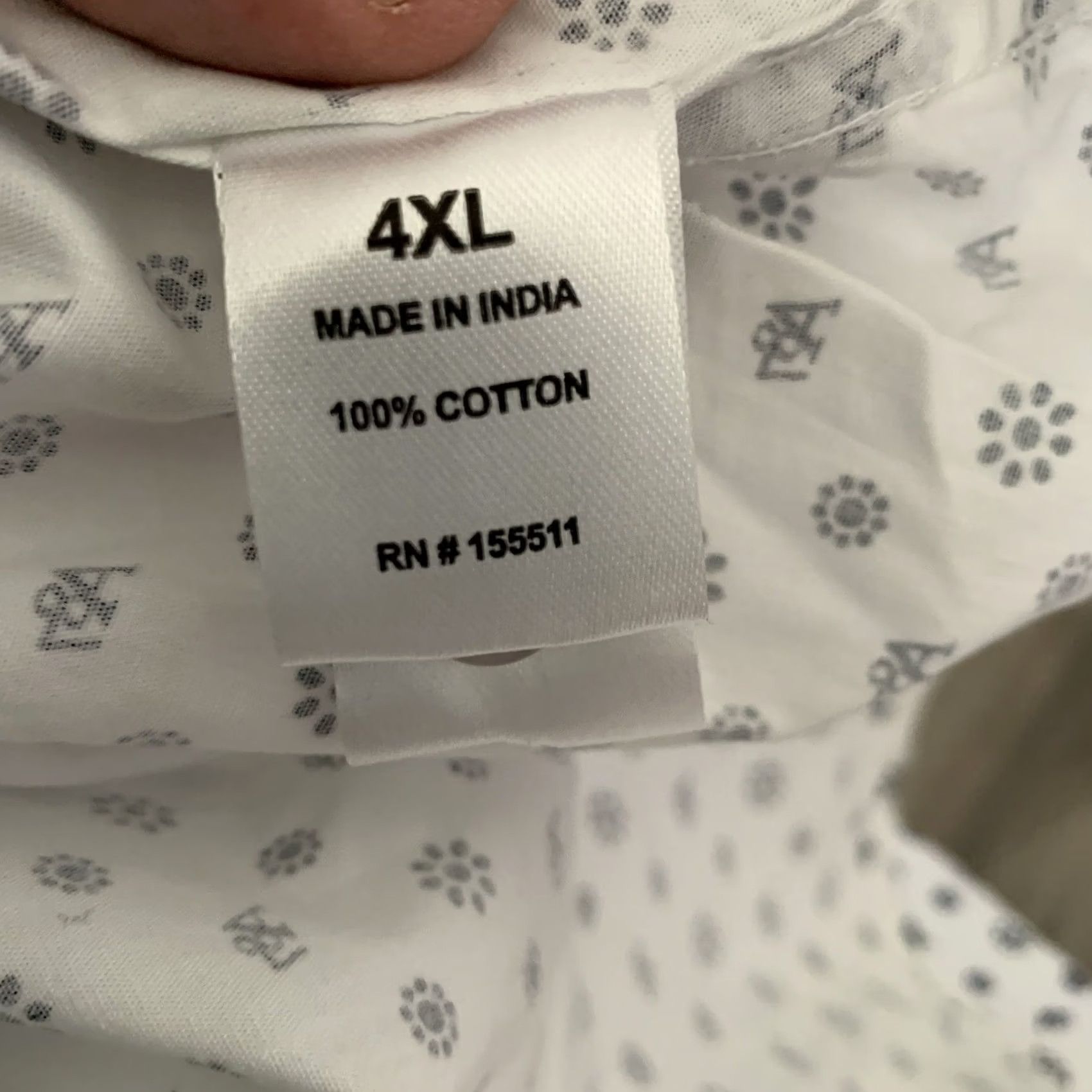Aeropostale Aeropostale Shirt Mens 4XL White Blue Crest Short Sleeve Button-Up Collared Pocket Geometric Classic Big & Tall Size US XXL / EU 58 / 5 - 7 Thumbnail