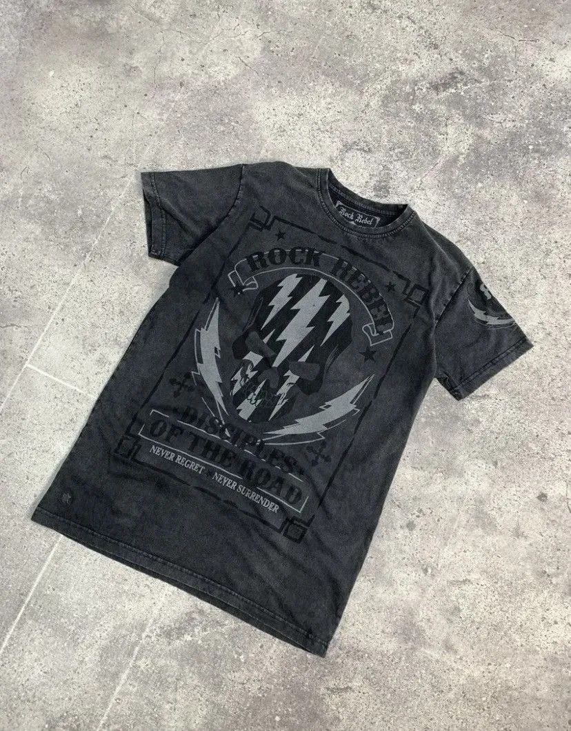 Affliction × Band Tees × Tapout Affliction Style Rock Rebel Aop Band Y2K Tee Size US M / EU 48-50 / 2 - 4 Thumbnail