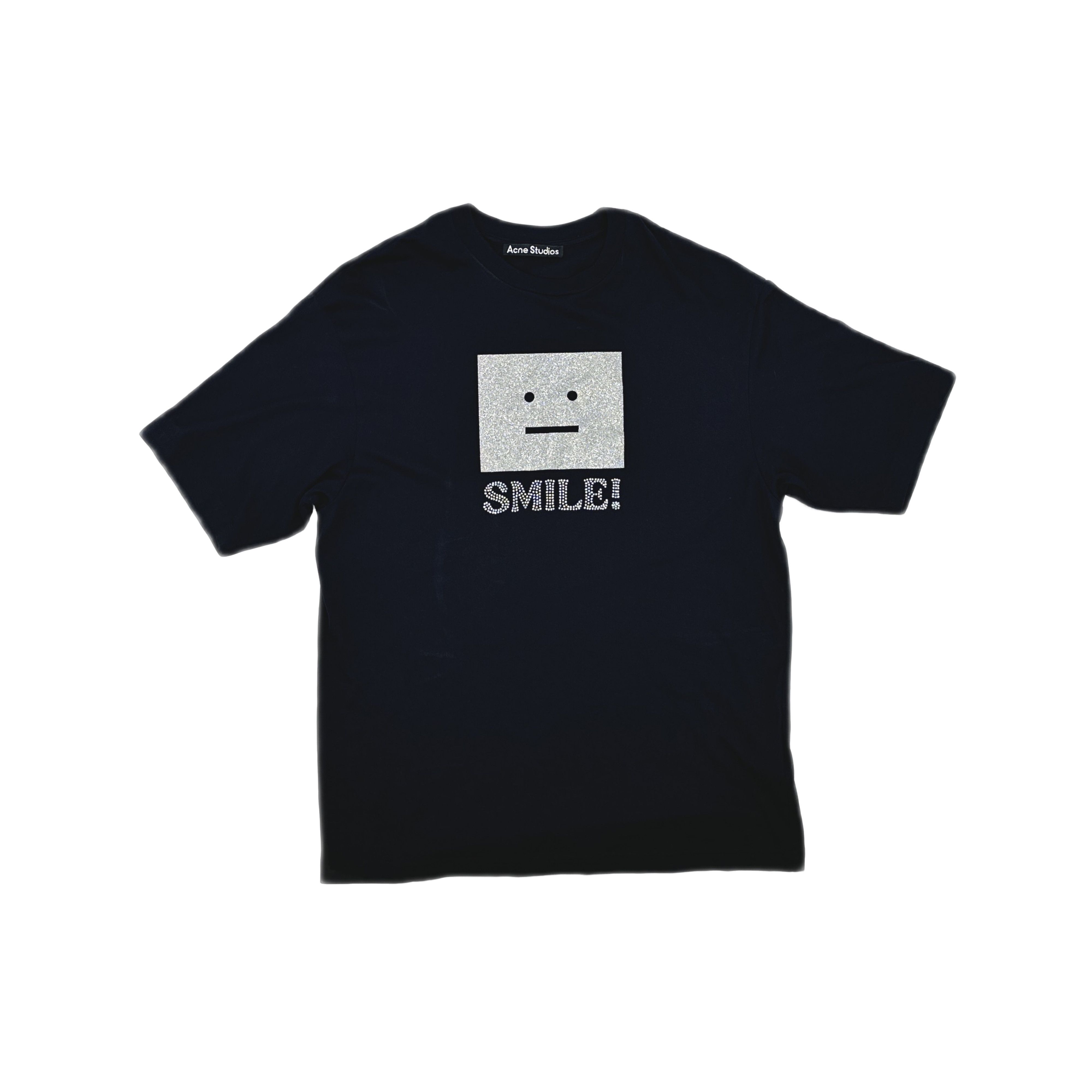 Acne Studios Acne Studios Glitter Face Smile T-Shirt XS Size US XS / EU 42 / 0 - 1 Thumbnail