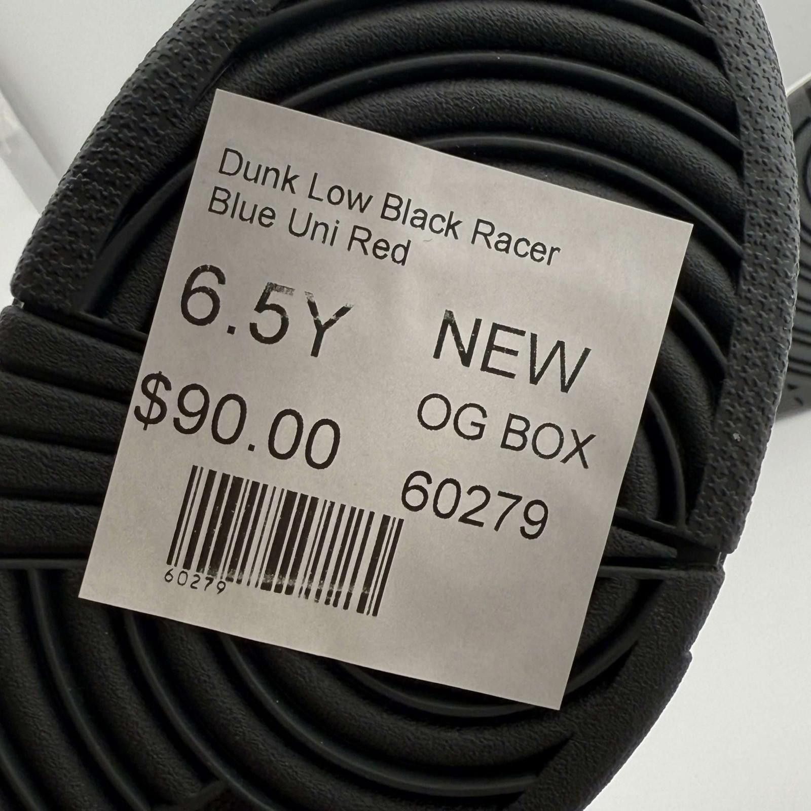 Nike Nike Dunk Low Black Racer Blue Uni Red 6.5Y New Size US 6.5 / EU 39-40 - 7 Thumbnail