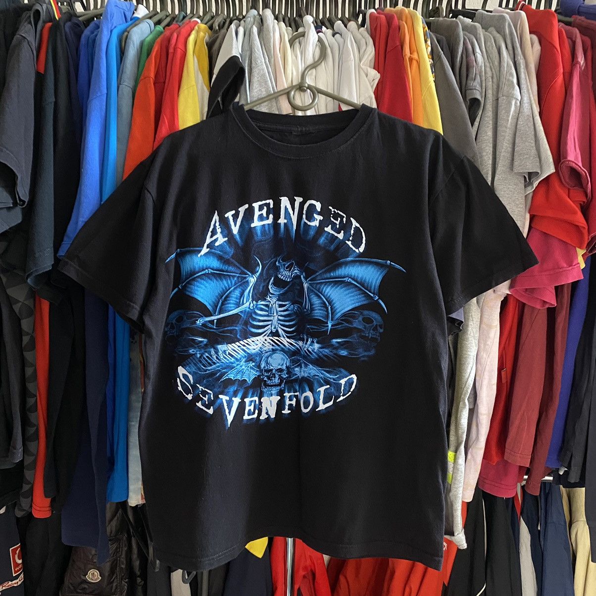 Band Tees × Vintage Vintage Avenged Sevenfold Big Skeleton Graphic logo band tee Size US M / EU 48-50 / 2 - 1 Thumbnail