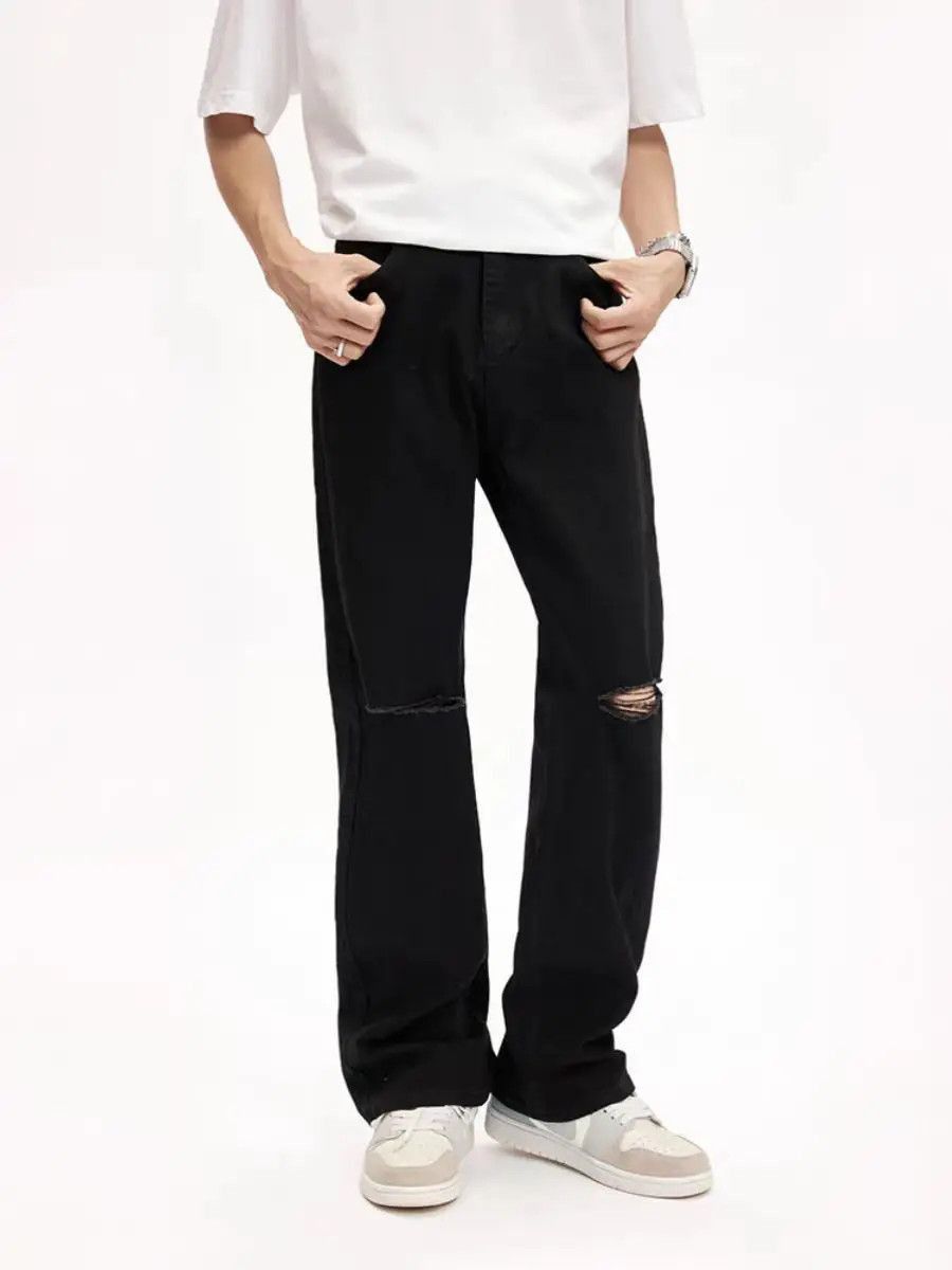 Japanese Brand Broken knee jeans Korean version of the hundred with thin Size US 30 / EU 46 - 5 Thumbnail
