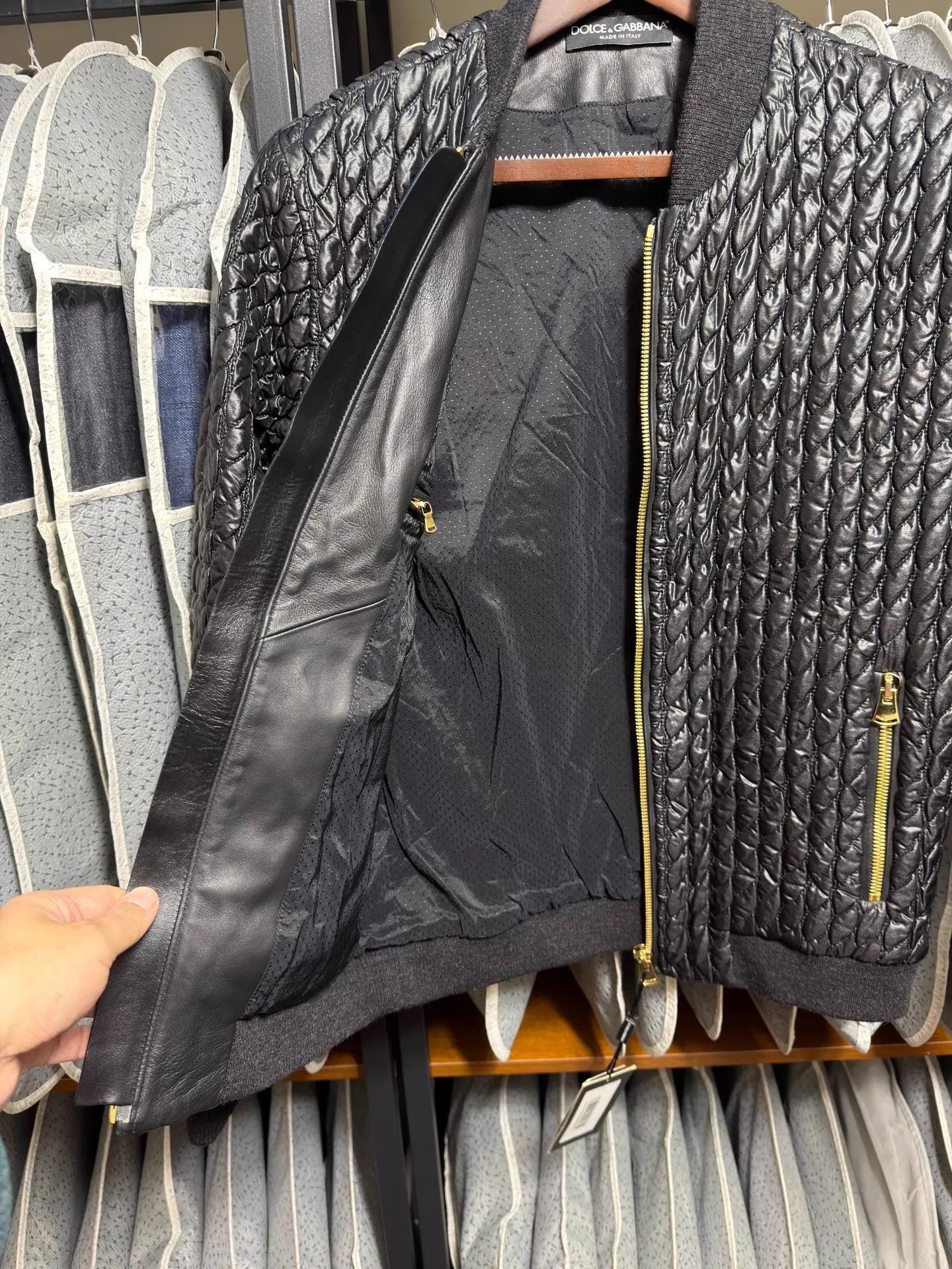 Dolce & Gabbana Black Quilted er Jacket Size M Size US XXS / EU 40 - 6 Thumbnail
