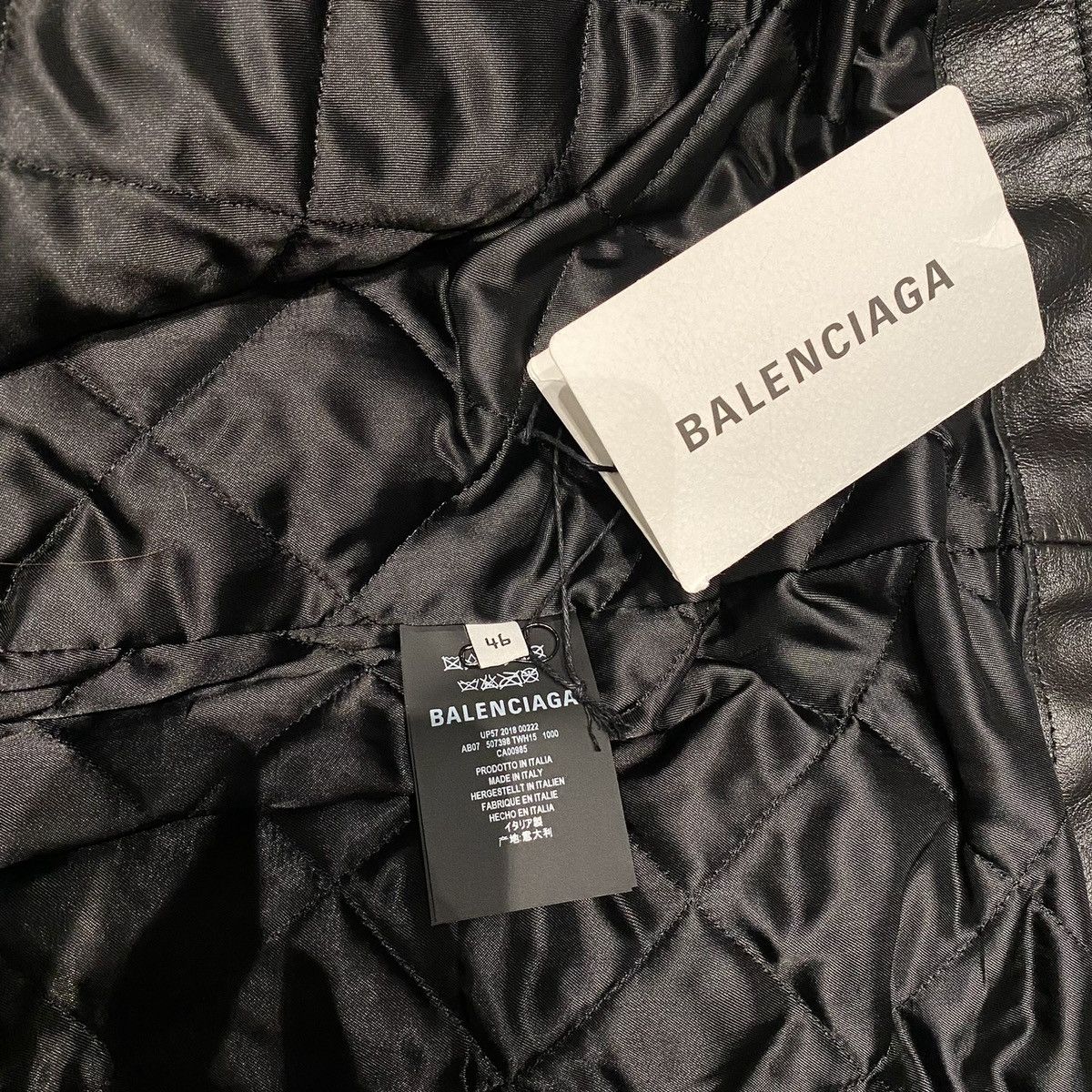 Balenciaga Balenciaga Painted Leather Biker Jacket Size US L / EU 52-54 / 3 - 14 Thumbnail