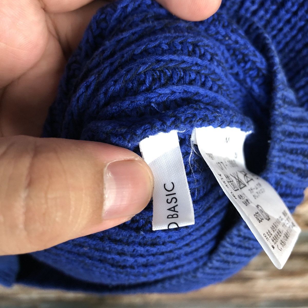 Homespun Knitwear × Japanese Brand World Basic Blue Knitwear #A1502 Size US M / EU 48-50 / 2 - 12 Thumbnail