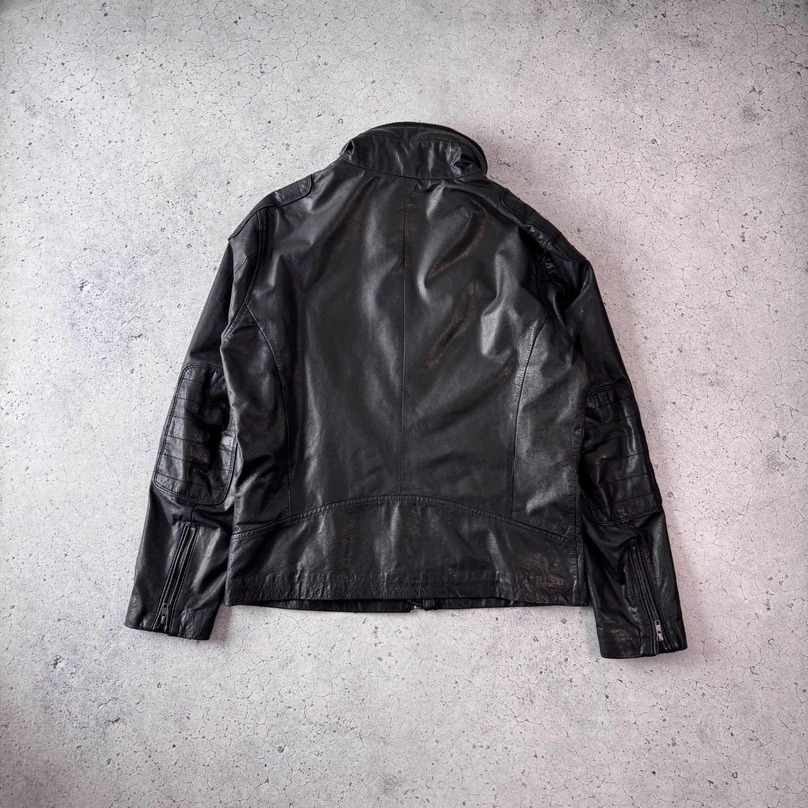 Diesel Diesel Superior Vintage Leather Biker Jacket Black Bomber Size US XL / EU 56 / 4 - 15 Thumbnail