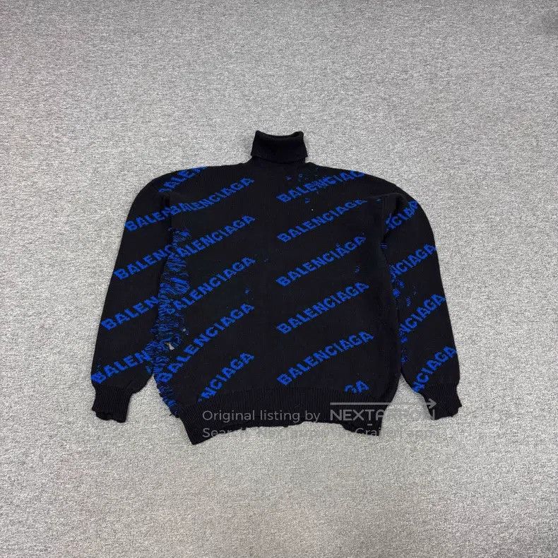 Balenciaga Balenciaga All-Over Print Knit Sweater Size US XS / EU 42 / 0 - 1 Thumbnail