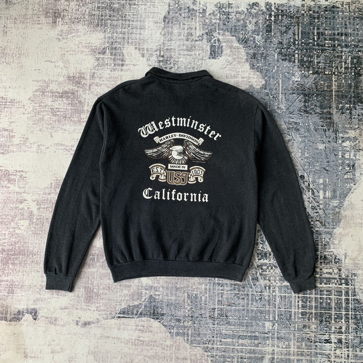 Harley Davidson × Vintage 1982 Harley Davidson Half Zipper Sweater Size US L / EU 52-54 / 3 - 5 Thumbnail