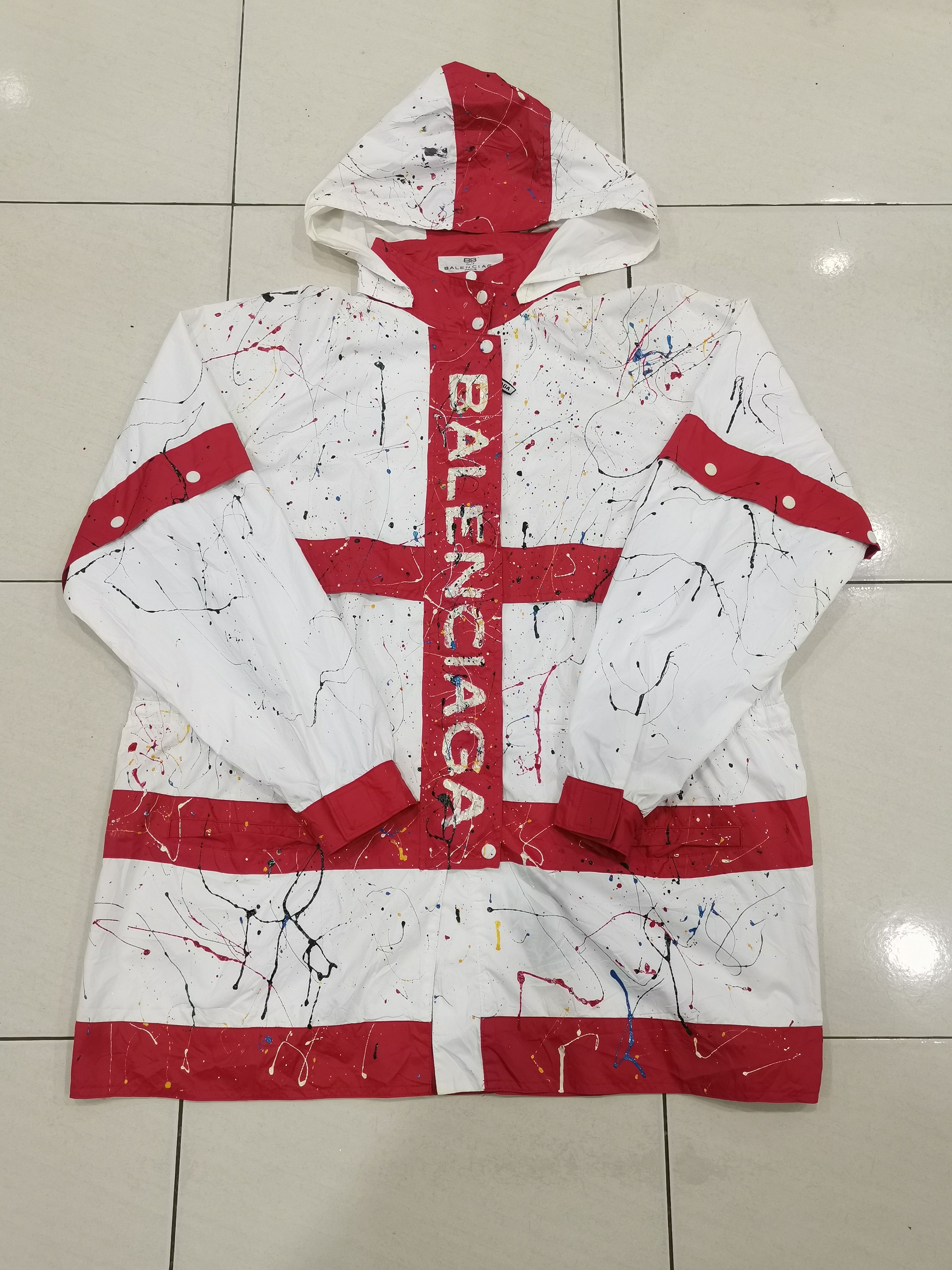 Balenciaga VTG Balenciaga BB SPELL OUT CUSTOM MADE PAINT SPLATTER Size US L / EU 52-54 / 3 - 3 Thumbnail