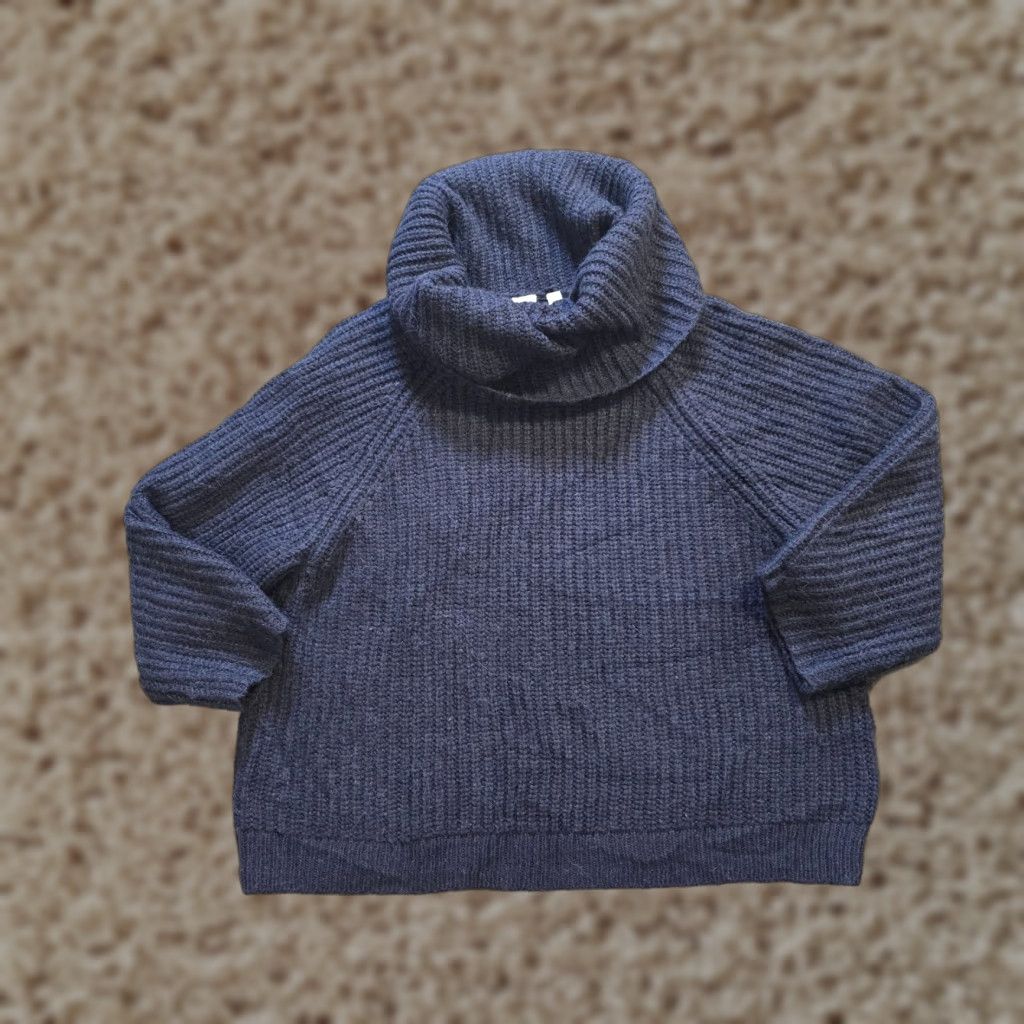 Gap GAP Sweater Womens Size Large Blue Cowl Neck Alpaca Wool Blend Chunky Capsule Knit Pullover Regular Winter Fall Women XS? Wait no. Size L / US 10 / IT 46 - 1 Thumbnail
