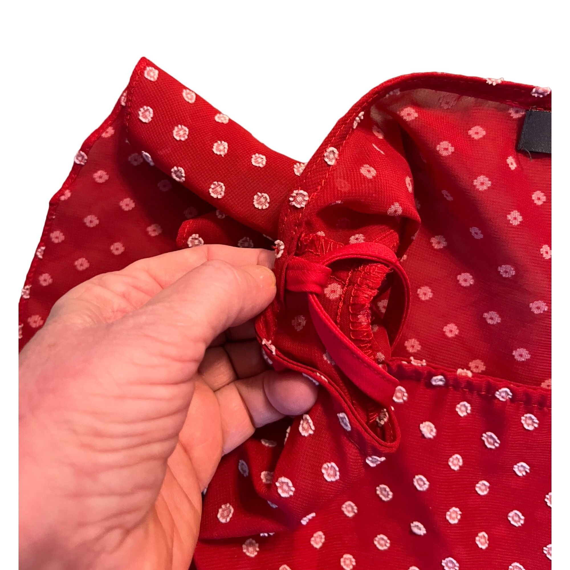 Anthropologie Anthropologie Eva Franco 4 6 Fluttered Conchita Dress Red Dr Size S / US 4 / IT 40 - 7 Thumbnail