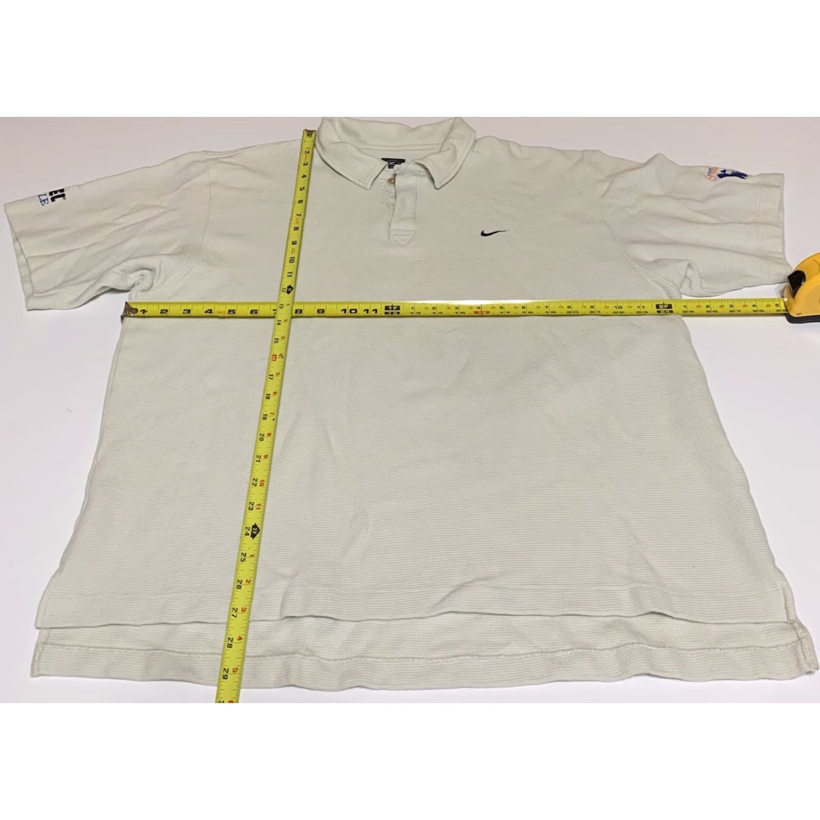 Nike VINTAGE Nike Golf Polo Shirt Mens XL 100% Cotton Steve Spurrier Alltel Scramble Ivory Size US XL / EU 56 / 4 - 4 Thumbnail