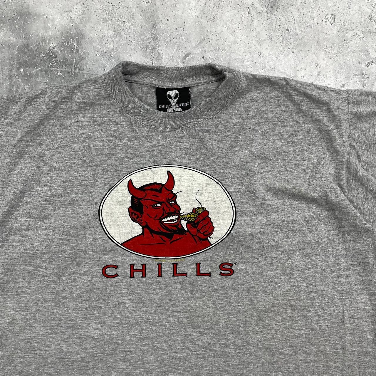 Alien Workshop Vintage 90s Chills Wear Devil Alien Skateboard T Shirt Gray Size US L / EU 52-54 / 3 - 4 Thumbnail