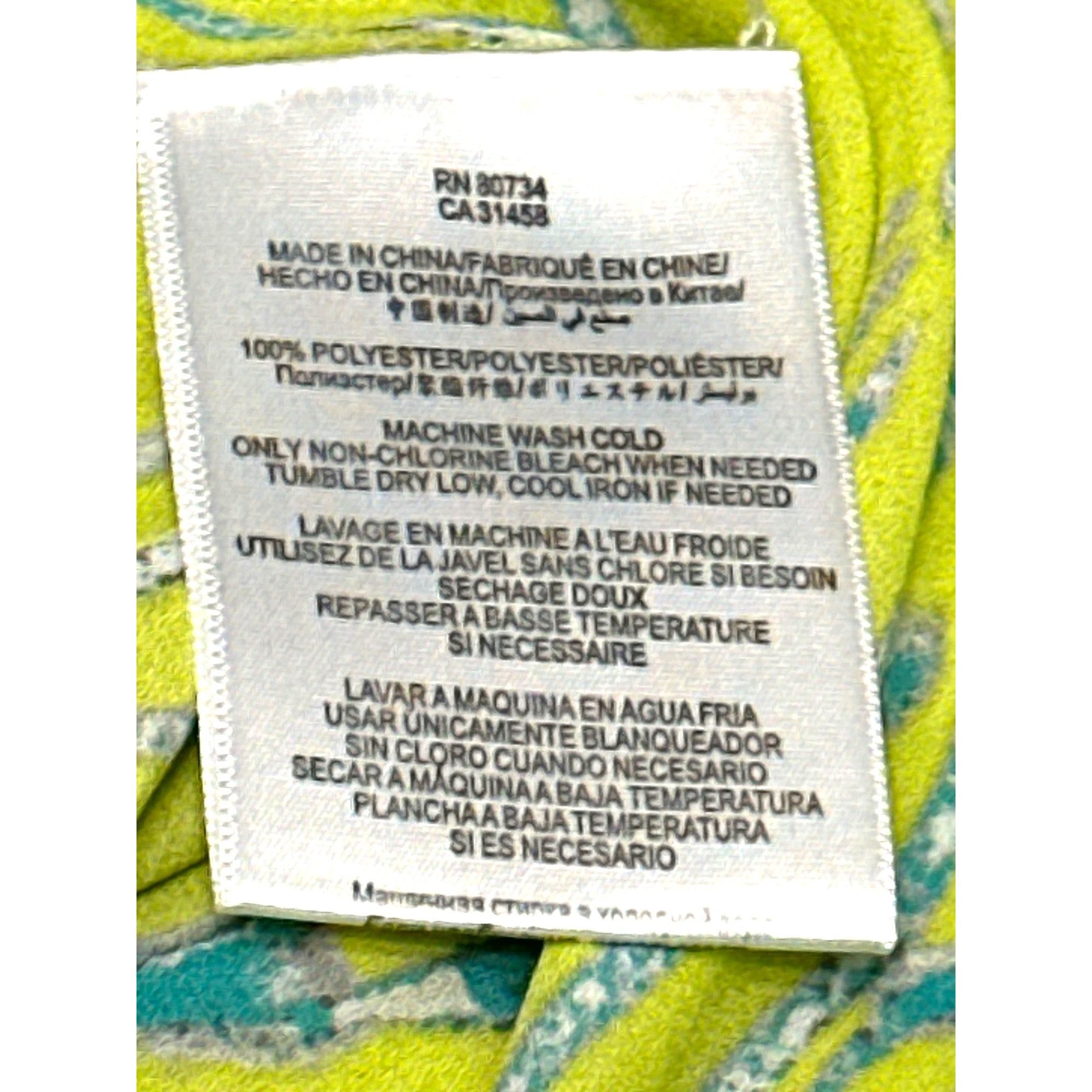 Other CCC Electric Lime Green Print Tank Tie Front Abstract Boho B Size M / US 6-8 / IT 42-44 - 8 Thumbnail