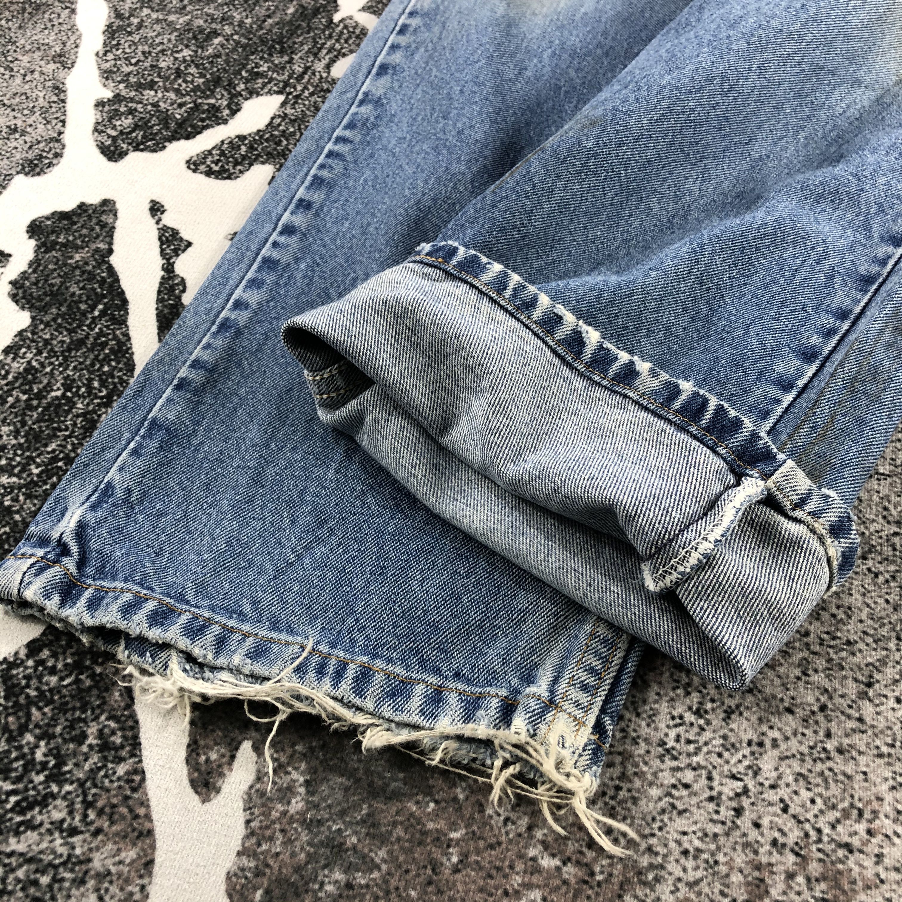Levi's Vintage 90s Levis 505 Jeans Dirty Faded Blue Denim KJ807 Size US 34 / EU 50 - 7 Thumbnail