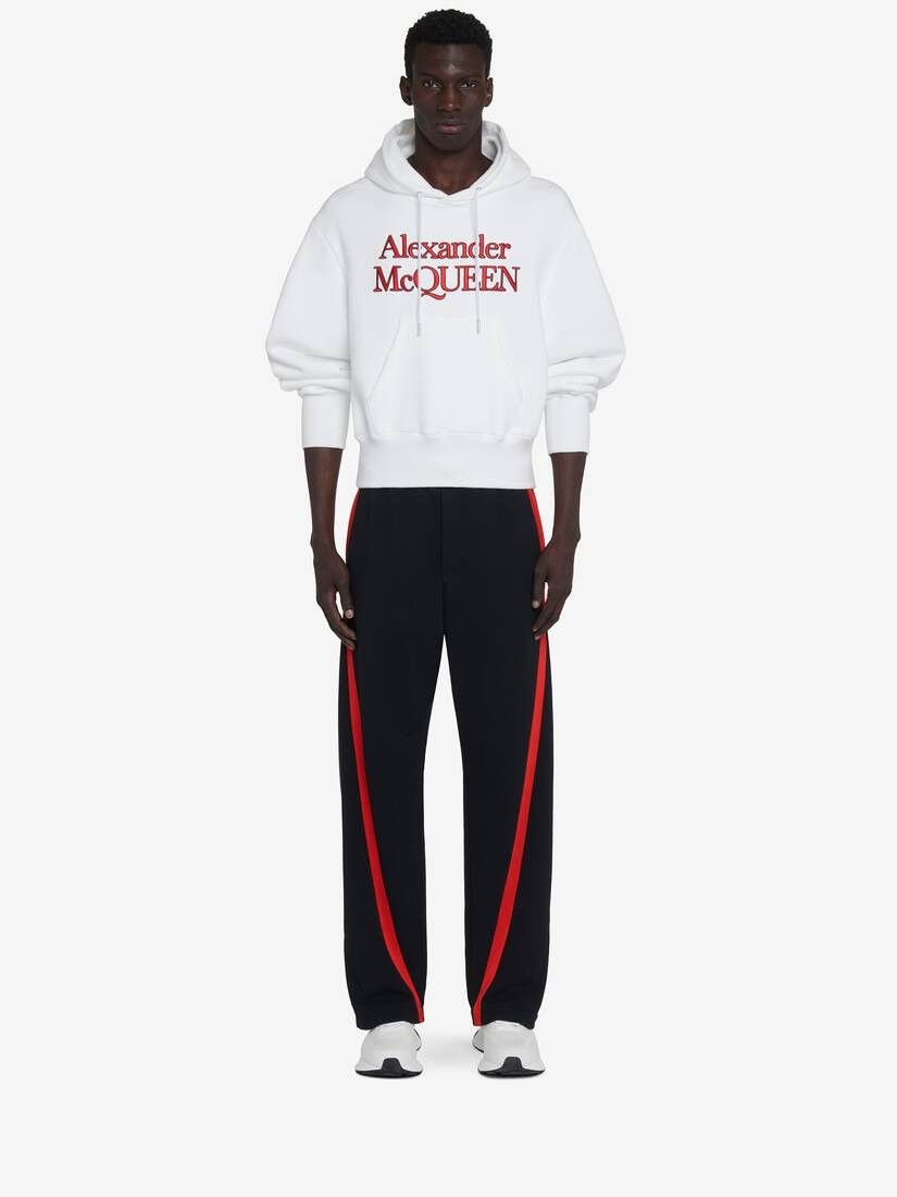 Alexander McQueen o1srvl11e0226 Embroidered Logo Hooded Sweatshirt Optic White Size US S / EU 44-46 / 1 - 3 Thumbnail