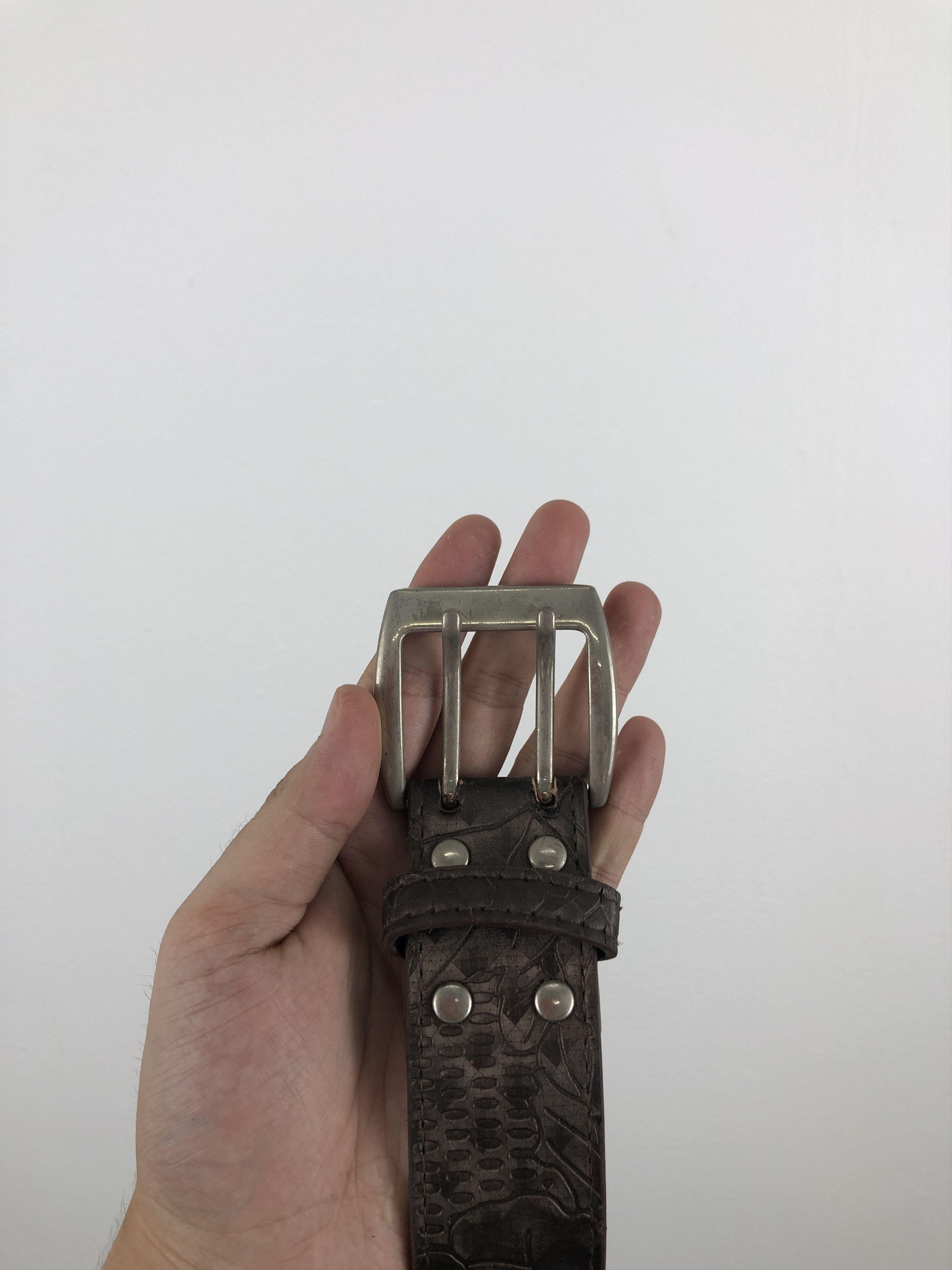 Japanese Brand Vintage Japanese Brand Studded Buckle Leather Belt B0021 Size ONE SIZE - 3 Thumbnail