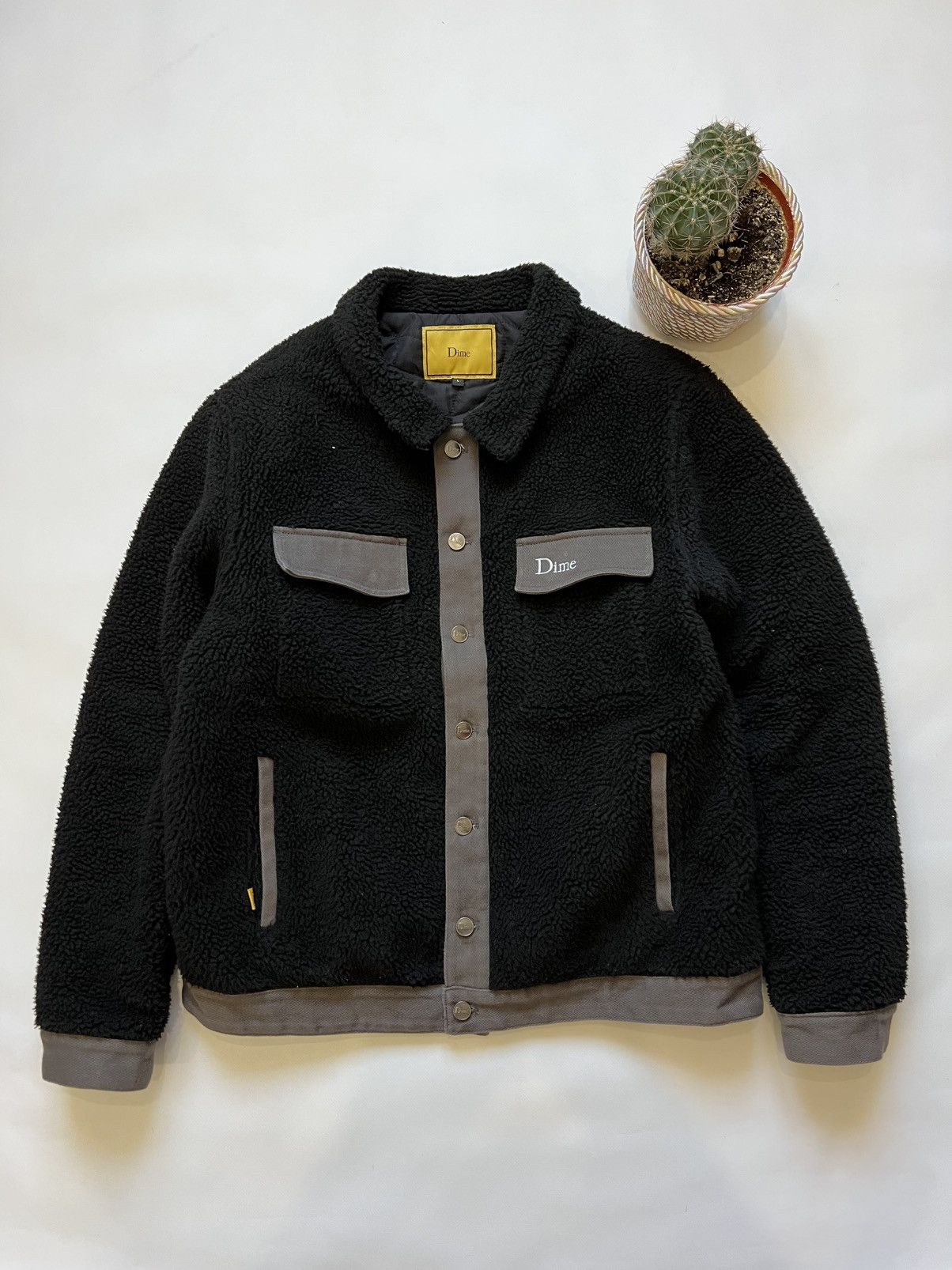 Dime Dime Sherpa Jacket Black Bomber Size US L / EU 52-54 / 3 - 1 Thumbnail