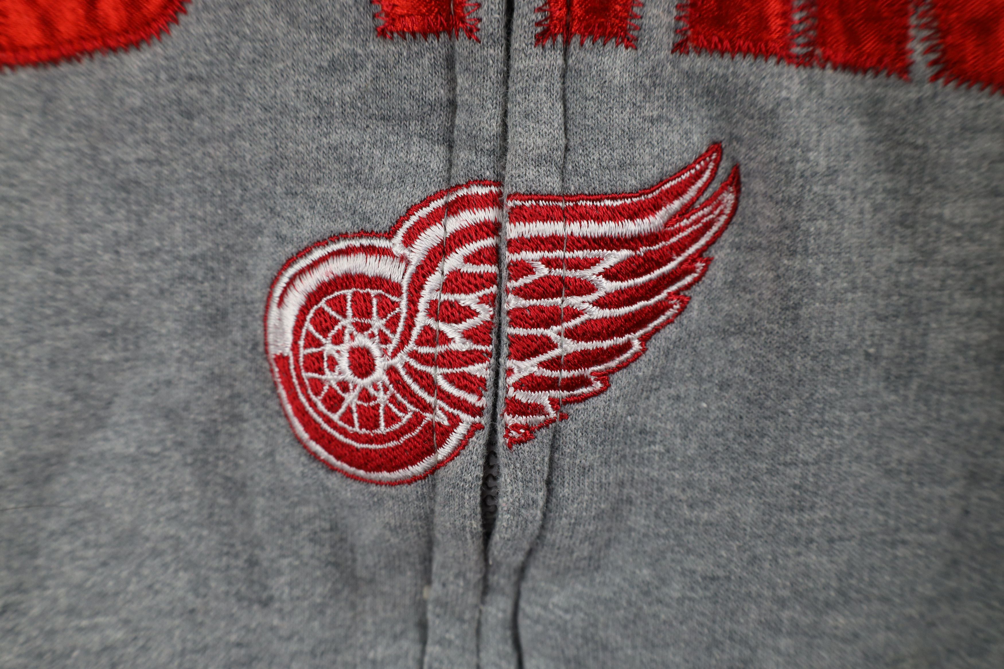 Vintage Vintage NHL Detroit Red Wings Hockey Full Zip Hoodie Gray Size US L / EU 52-54 / 3 - 8 Thumbnail