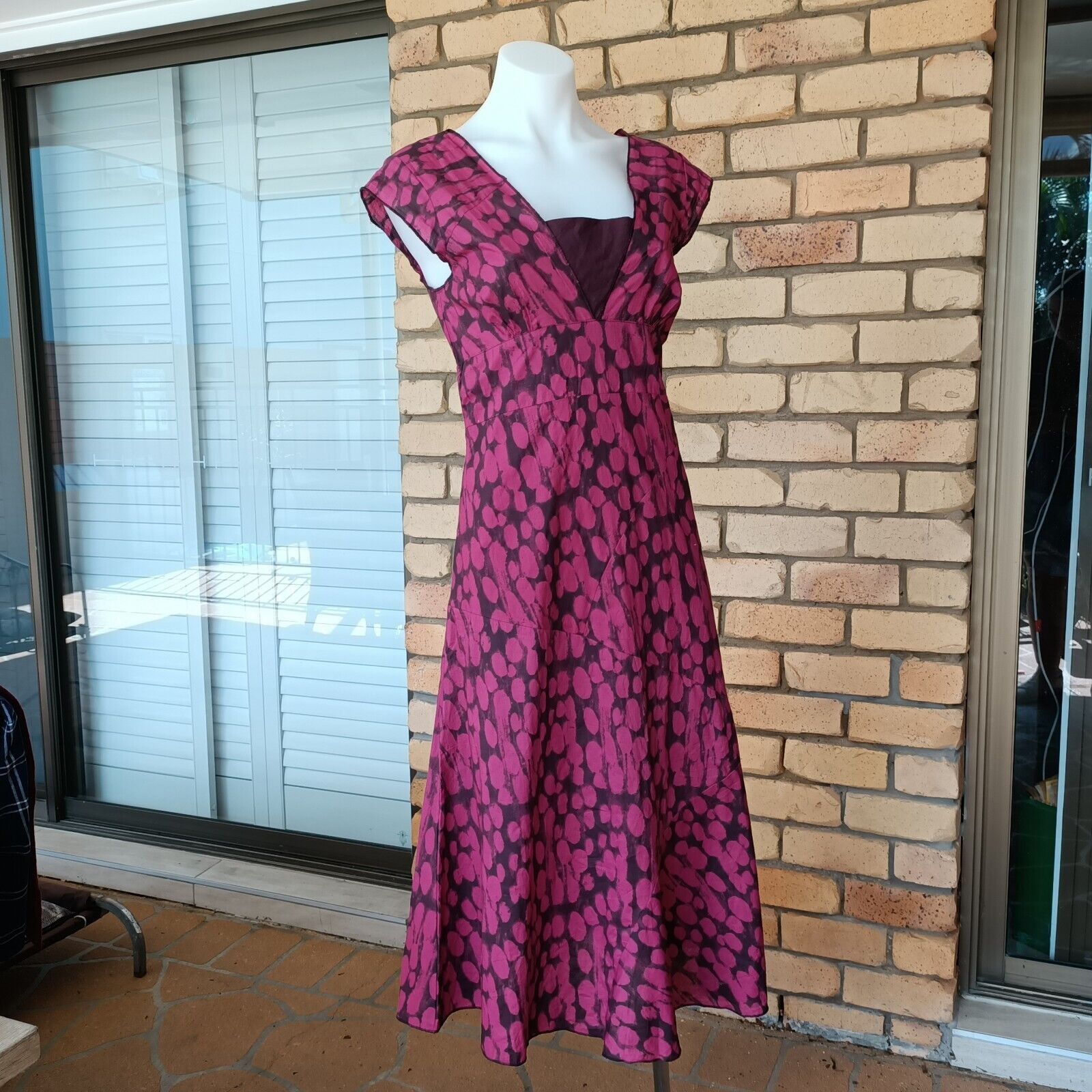 Designer × Vintage Boom Shankar Dress Size 10 Pink A Line Midi Size M / US 6-8 / IT 42-44 - 3 Thumbnail