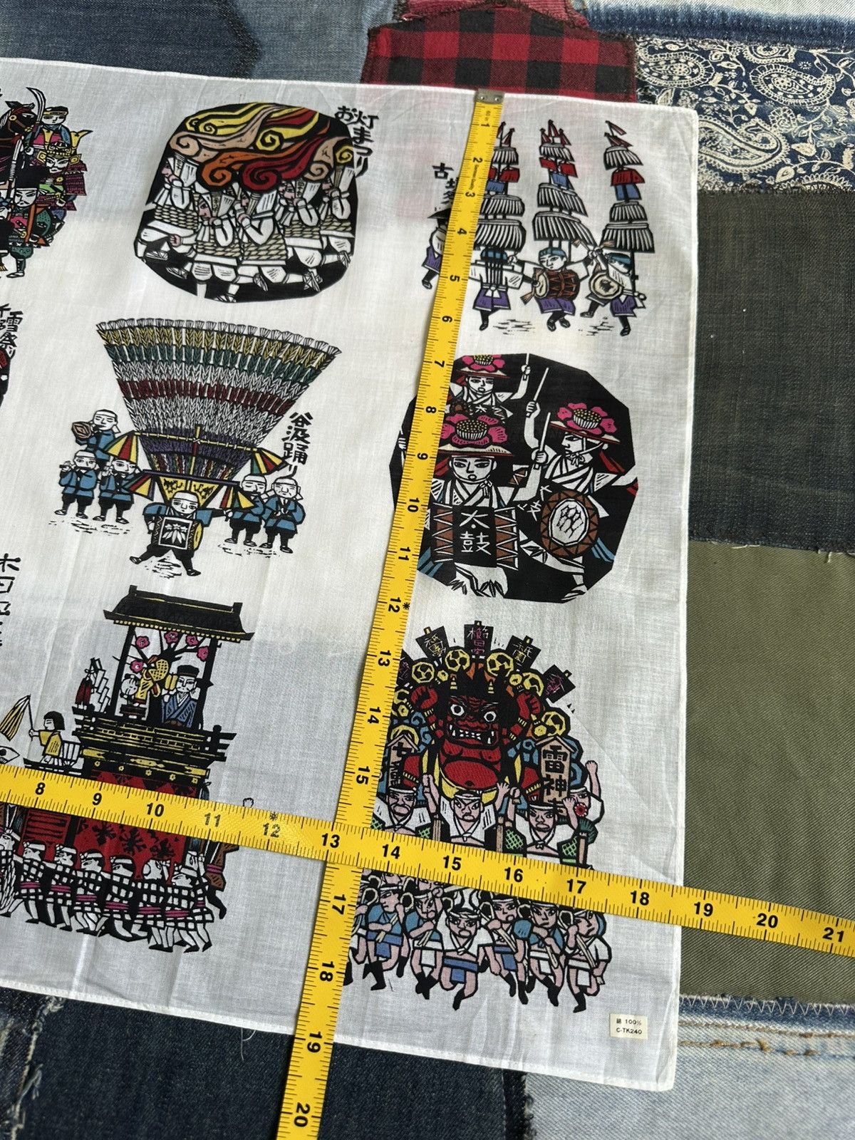 Vintage Vintage Japanese Art Handkerchief/ Neckerchief/ Bandana Size ONE SIZE - 8 Thumbnail