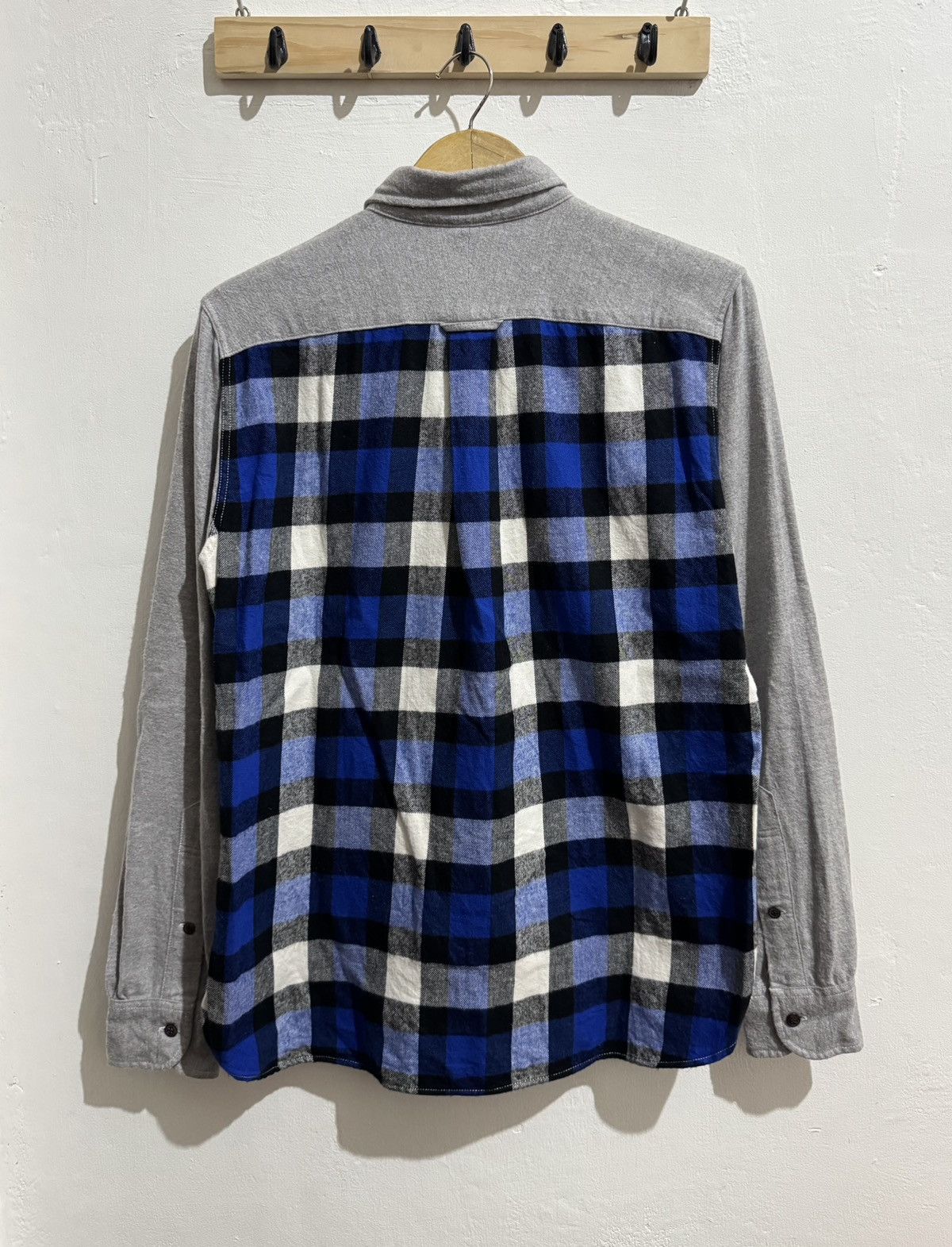 Comme des Garcons CdGH AD2013 "HL-B309" Hybrid Plaid Flannel Button Up Shirt Size US S / EU 44-46 / 1 - 2 Thumbnail