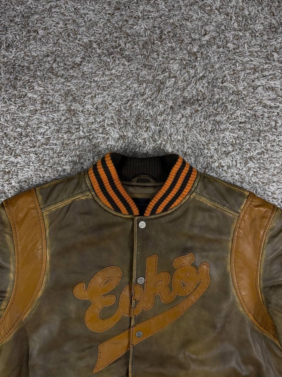 Ecko Unltd. Ecko Unltd Vintage Leather Bomber Jacket Y2K Varsity Size US XL / EU 56 / 4 - 2 Thumbnail