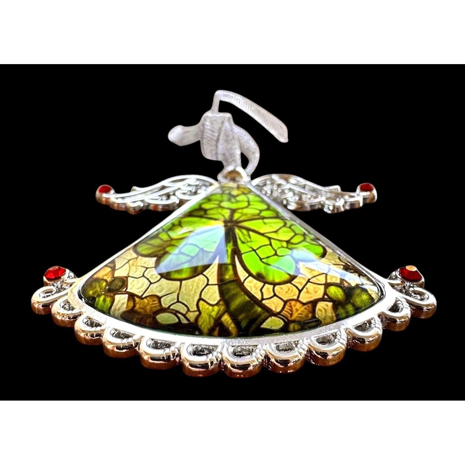 Handmade Shamrock Angel Christmas Ornament New Celtic Glass Savannah Size ONE SIZE - 6 Thumbnail
