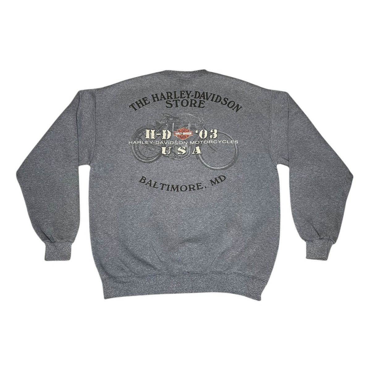 Designer × Harley Davidson × Vintage Vintage Harley Davidson Baltimore Crewneck Sweatshirt Size US M / EU 48-50 / 2 - 2 Thumbnail