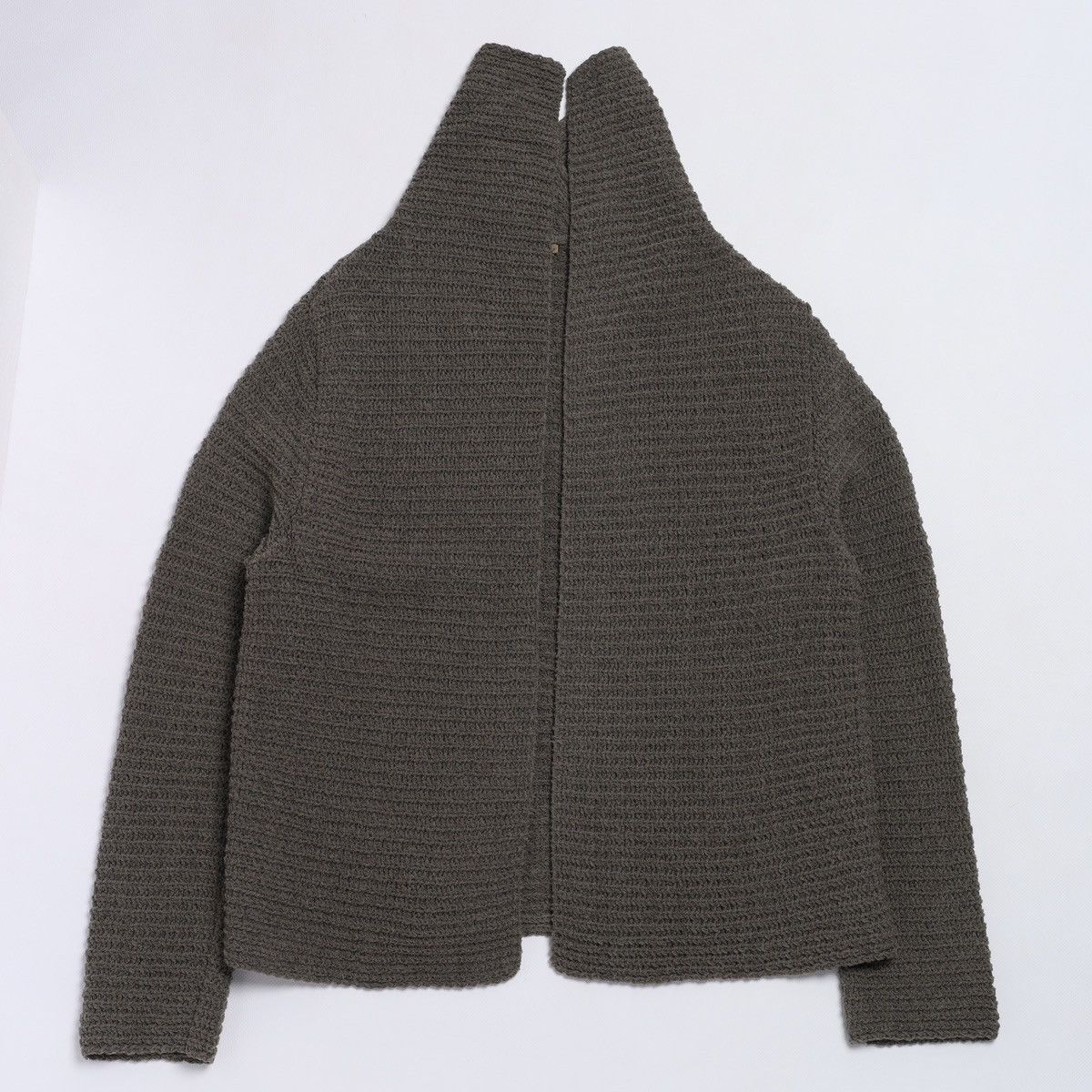 Annette Gortz Annette Gortz Wool Ribbed Cardigan Sweater Khaki Size M / US 6-8 / IT 42-44 - 2 Thumbnail