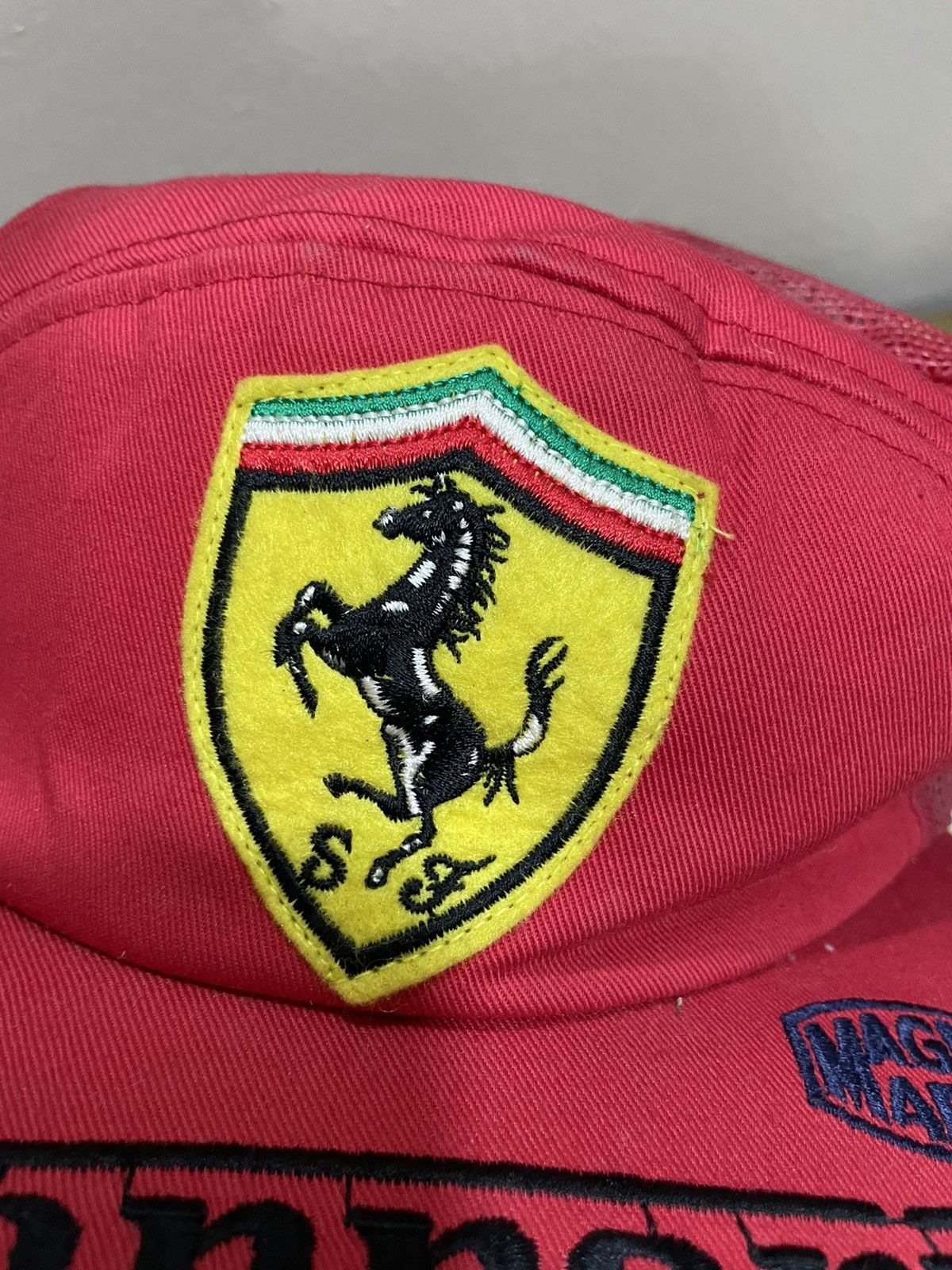 Ferrari Vintage Ferrari Magneti Marelli Trucker mesh embroidery Size ONE SIZE - 9 Thumbnail