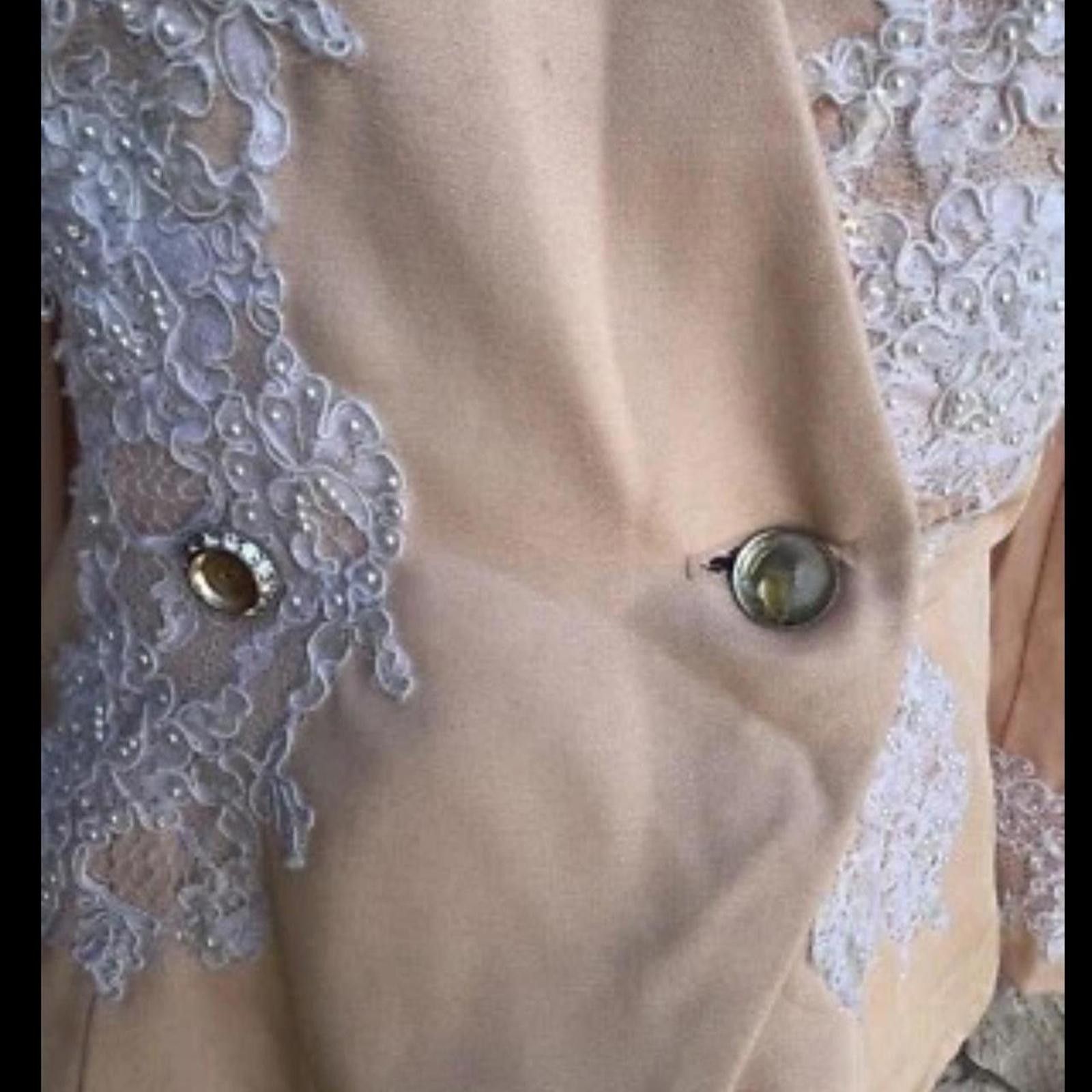 Other Cream and pink vintage 2-piece dress glamour Size S / US 4 / IT 40 - 7 Thumbnail
