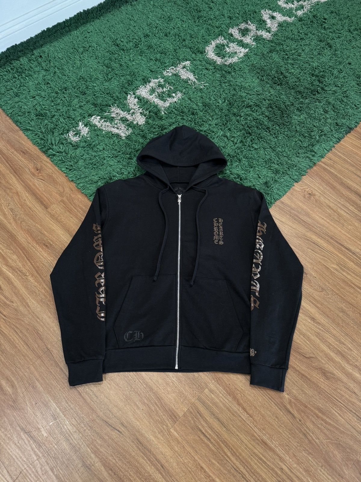 Chrome Hearts Chrome Hearts Vertical Logo Black Zip Up Size US M / EU 48-50 / 2 - 1 Thumbnail