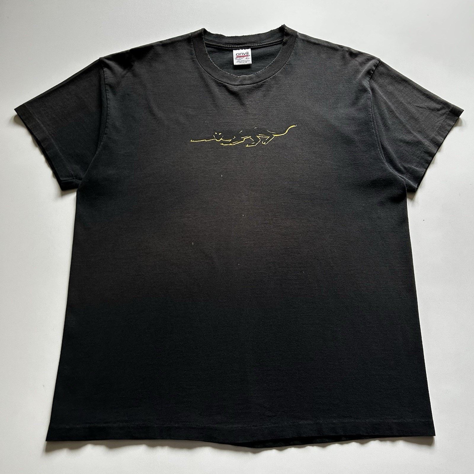 Anvil Vintage Josta Energy Shirt XL 90s Promo Made USA Faded Black Size US XL / EU 56 / 4 - 1 Thumbnail