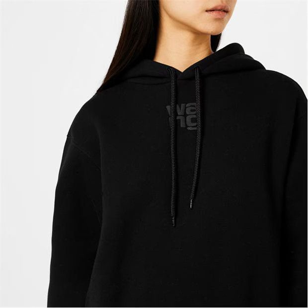 Alexander Wang o1g2r1mq0824 Essntial Logo Hoodies in Black Size M / US 6-8 / IT 42-44 - 3 Thumbnail