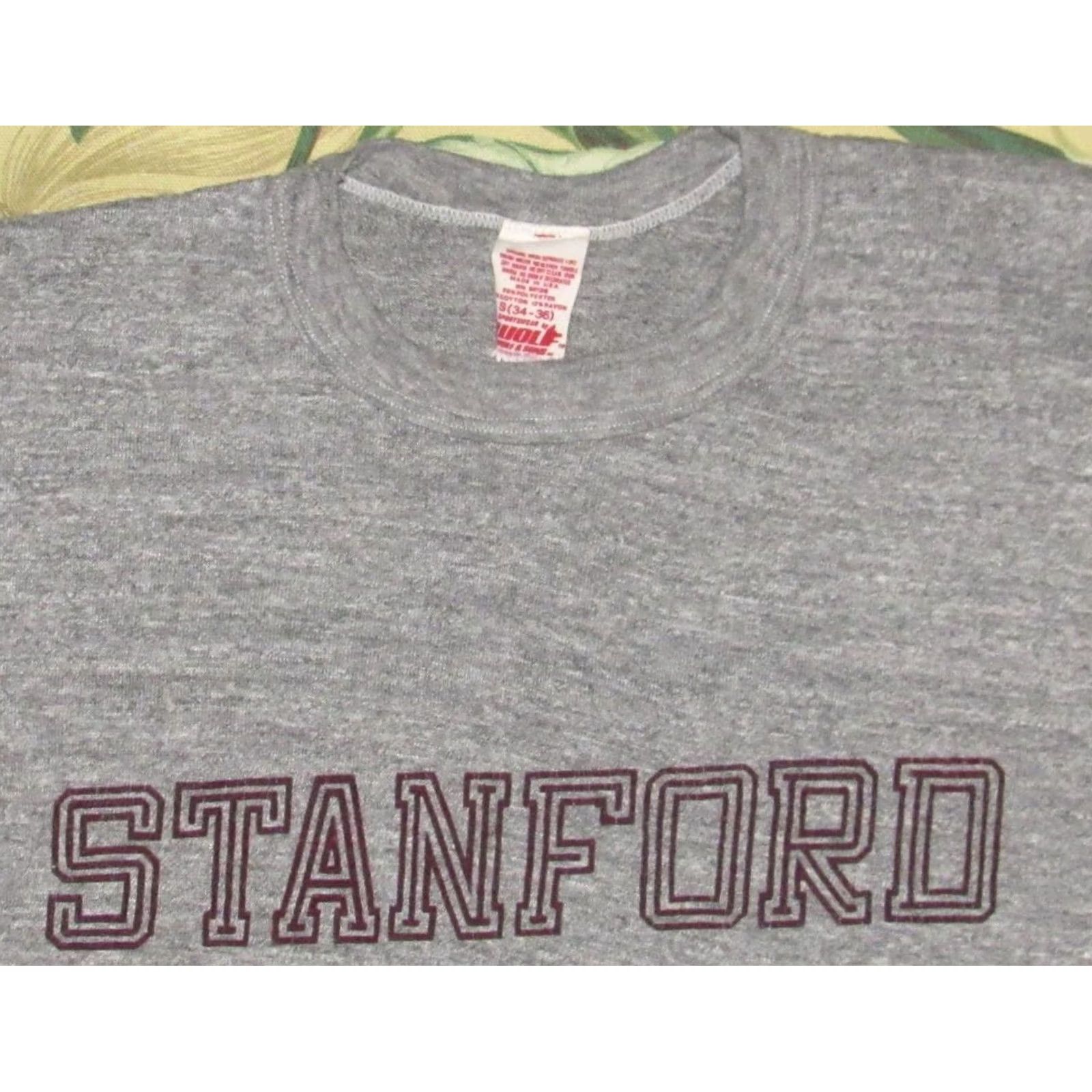 Vintage Vtg STANFORD Grey Rayon Tri Blend Short Sleeve T Shirt S/XS Size US S / EU 44-46 / 1 - 2 Thumbnail