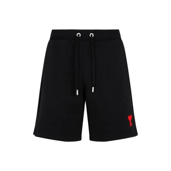 AMI AMIPARIS Black High-Waisted Heart Shorts 0079 Size US 27 - 1 Thumbnail