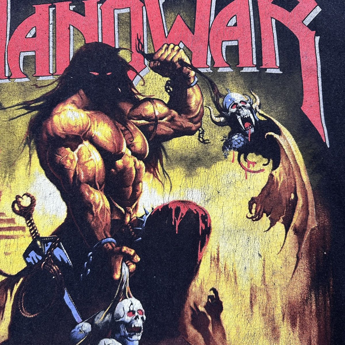 Band Tees Vintage Manowar 1997 T-Shirt Hell On Wheels Tour Sleeveless Size US M / EU 48-50 / 2 - 8 Thumbnail