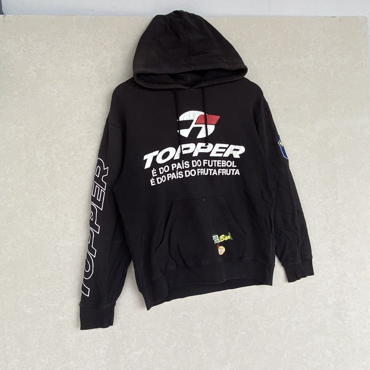 Other Vintage Topper Big Logo Embroidered Hoodie Sweater Black Size US M / EU 48-50 / 2 - 3 Thumbnail