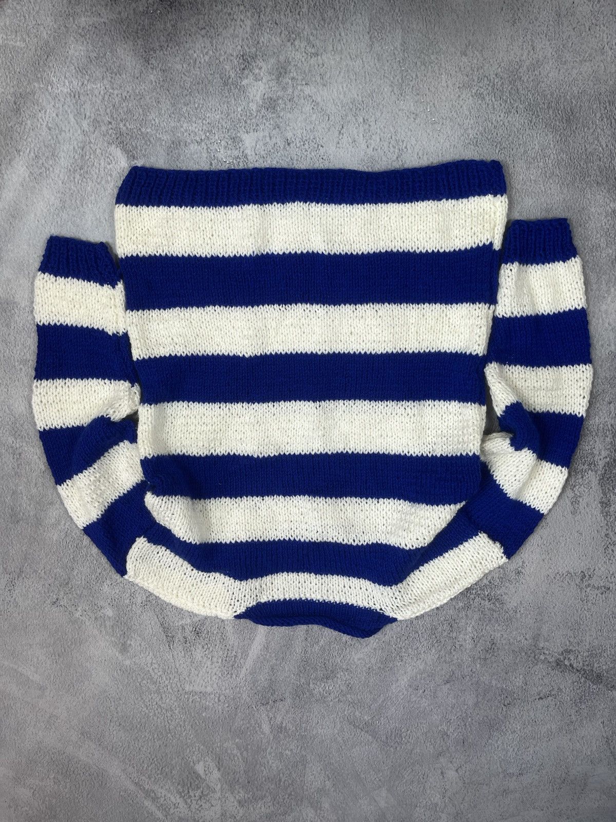 Japanese Brand × Vintage Vintage Y2K stripped knitted pullover sweater old money Size S / US 4 / IT 40 - 7 Thumbnail