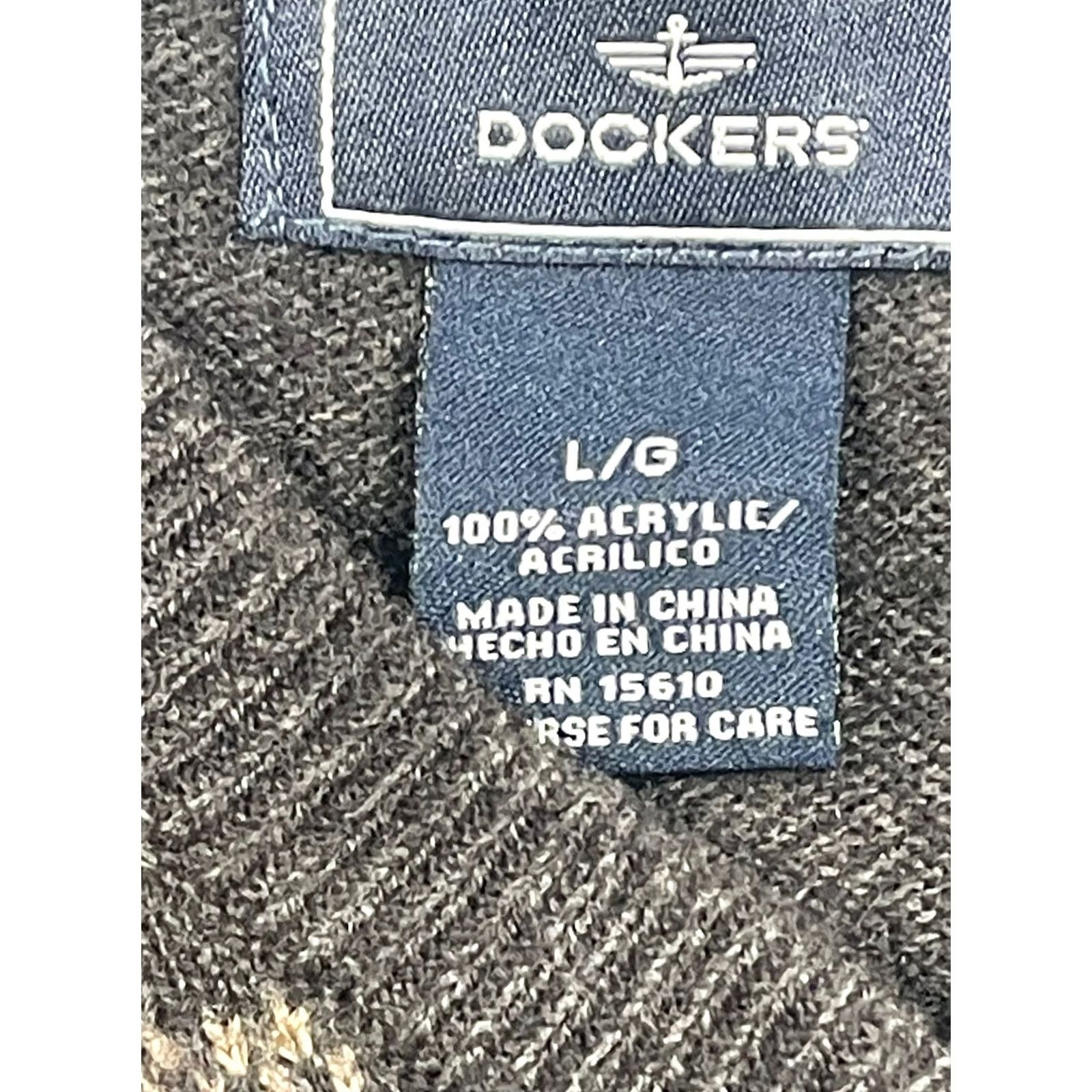 Dockers Dockers Mens V-Neck Multi Color Knit Golf Tennis Sweater Vest Sz L 100% Acrylic Size US L / EU 52-54 / 3 - 7 Thumbnail