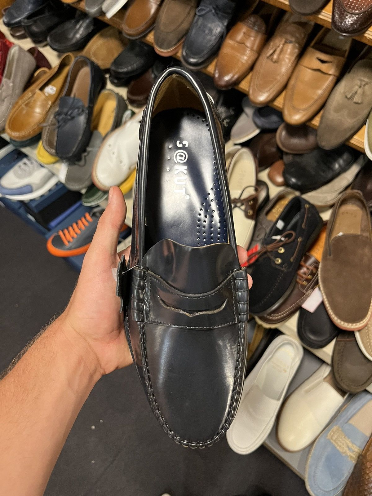 image of Italian Designers x Vintage Italian Made Loafers New in Black, Men's (Size 10.5)