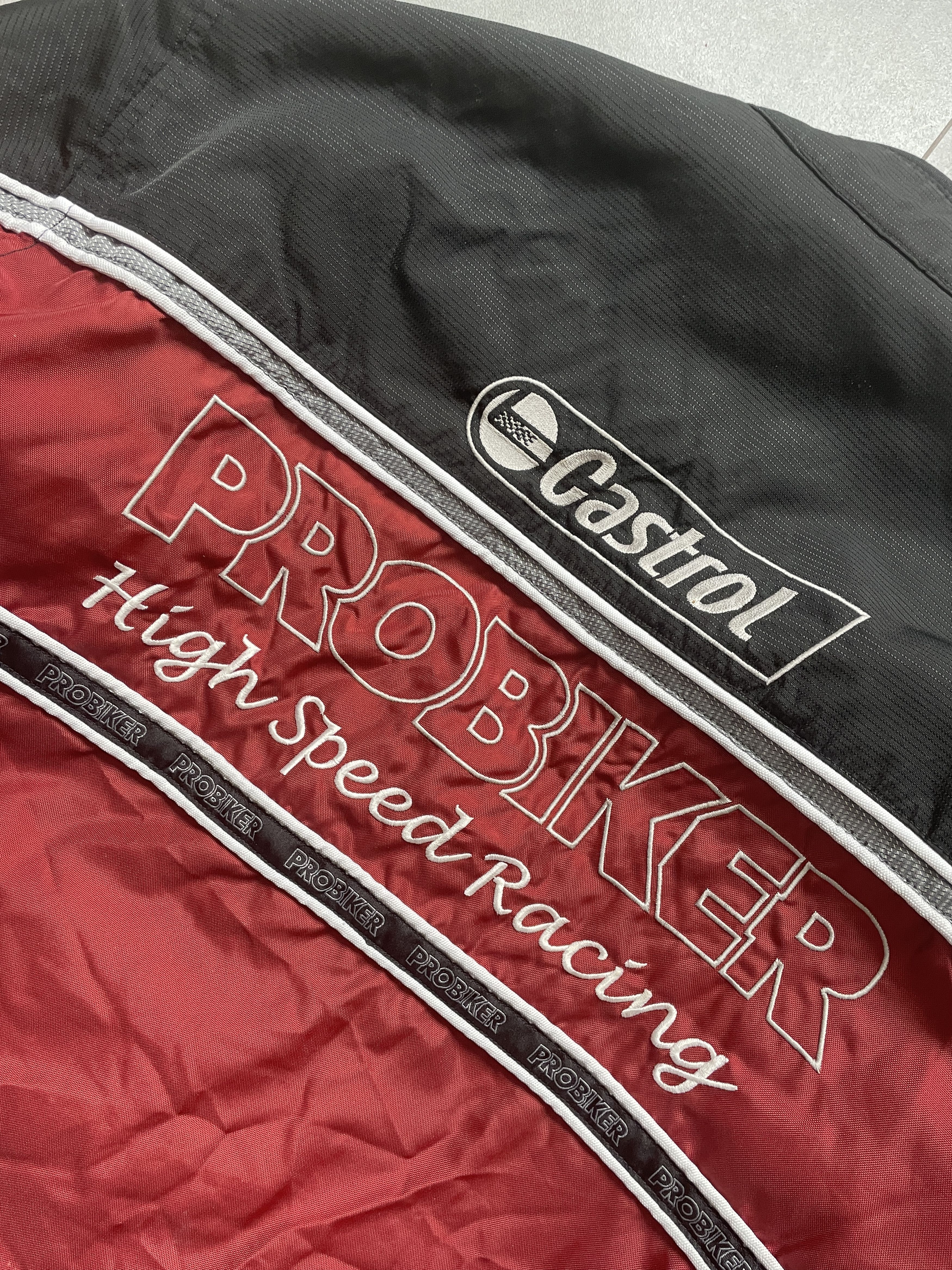 Formula 1 PROBIKER HIGH SPEED RACING MOTO BURGUNDY BLACK JACKET Size US L / EU 52-54 / 3 - 8 Thumbnail