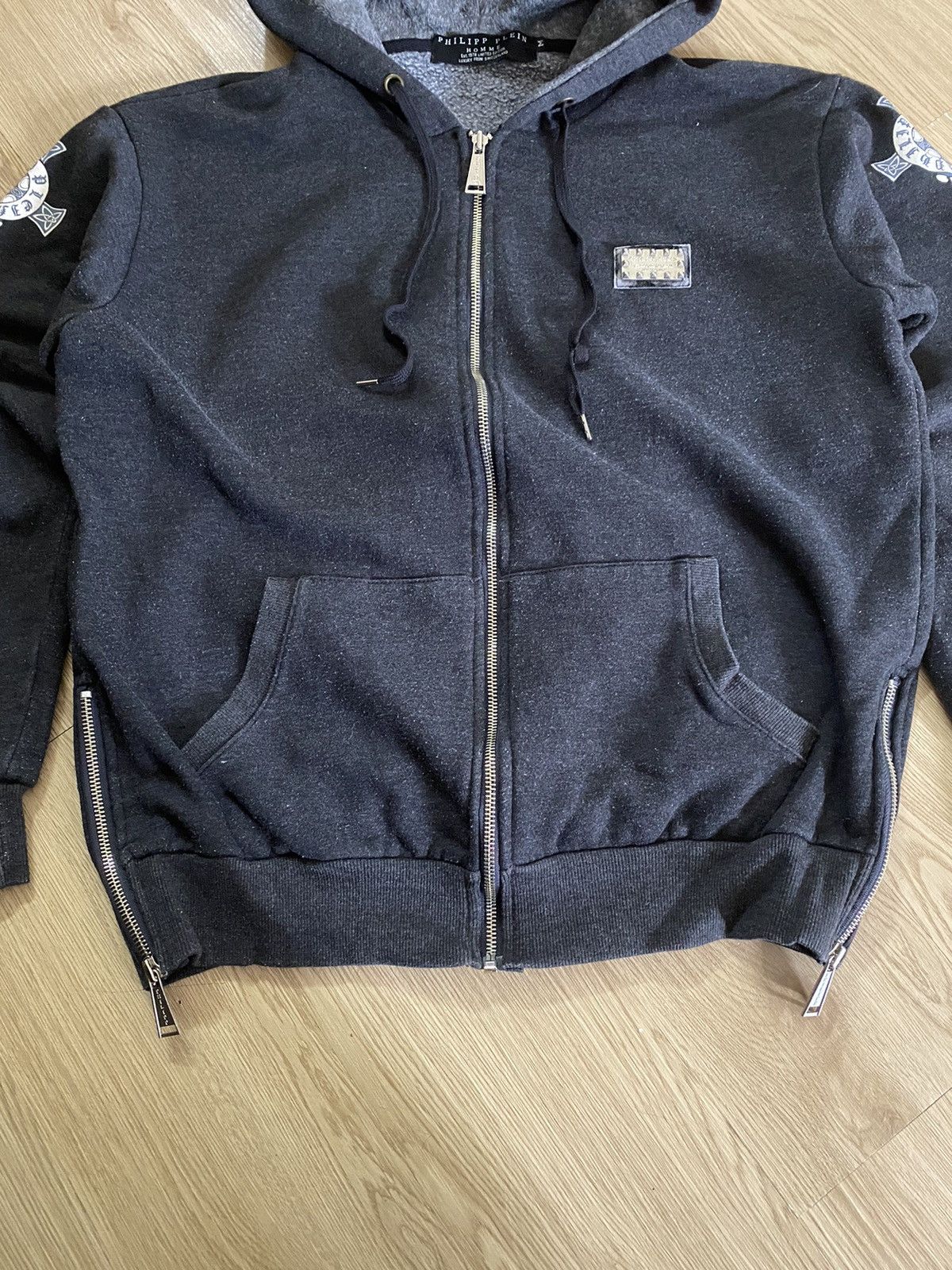 Designer × Vintage Phillip Plein Homme Hoodie Back Hit Big Logo Size US M / EU 48-50 / 2 - 7 Thumbnail