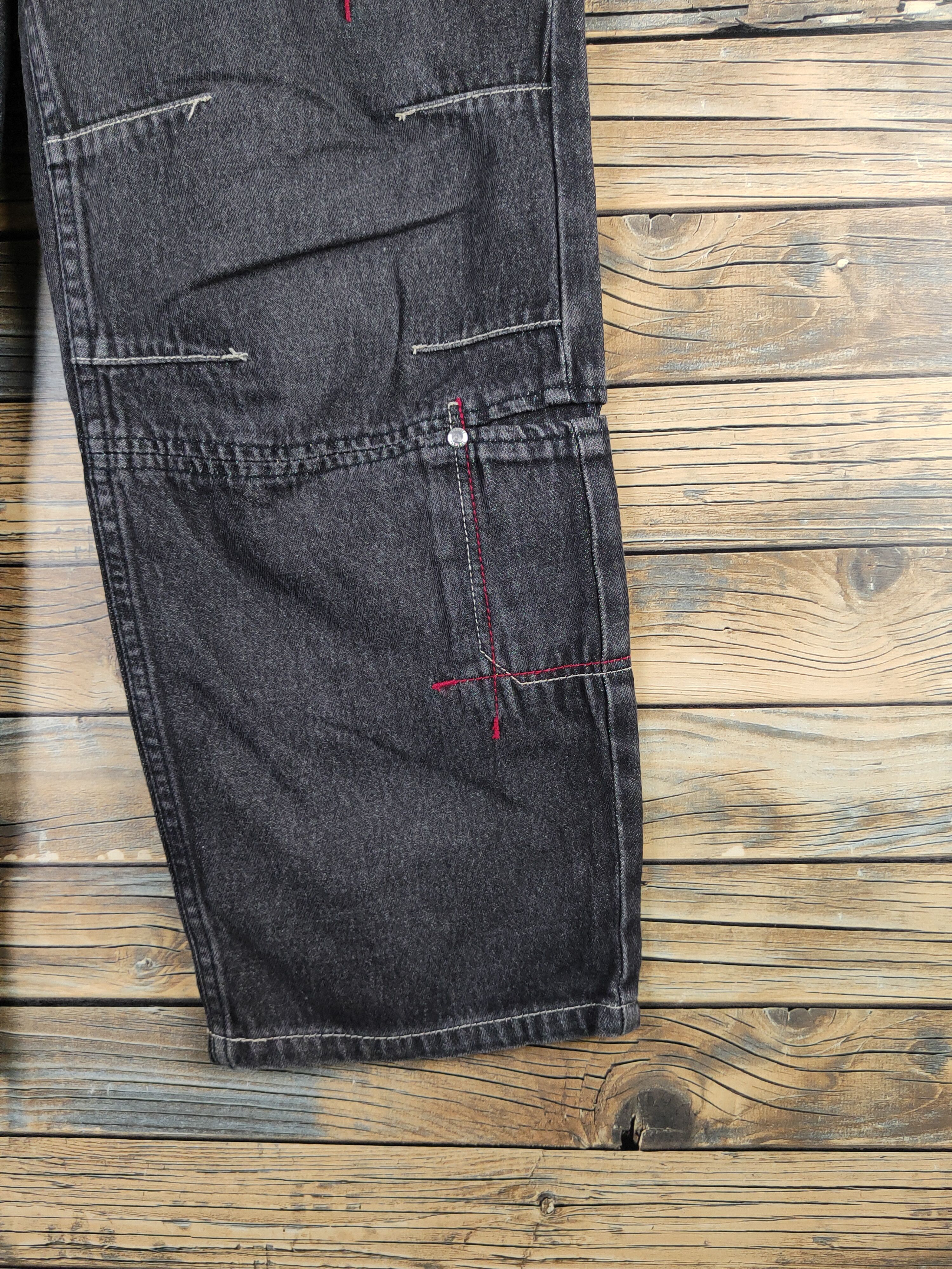 Shorty's Skateboards DL Transer Black Distressed Ripped Jeans #2624 Size US 27 - 9 Thumbnail