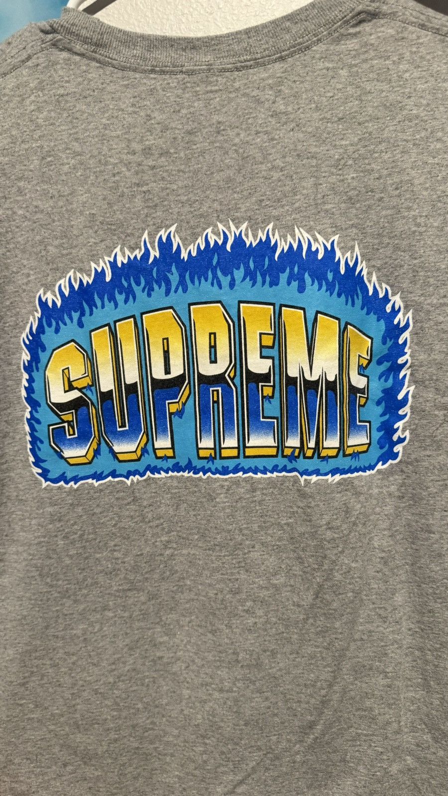Supreme Supreme Chrome Fire Tee Size US M / EU 48-50 / 2 - 3 Thumbnail
