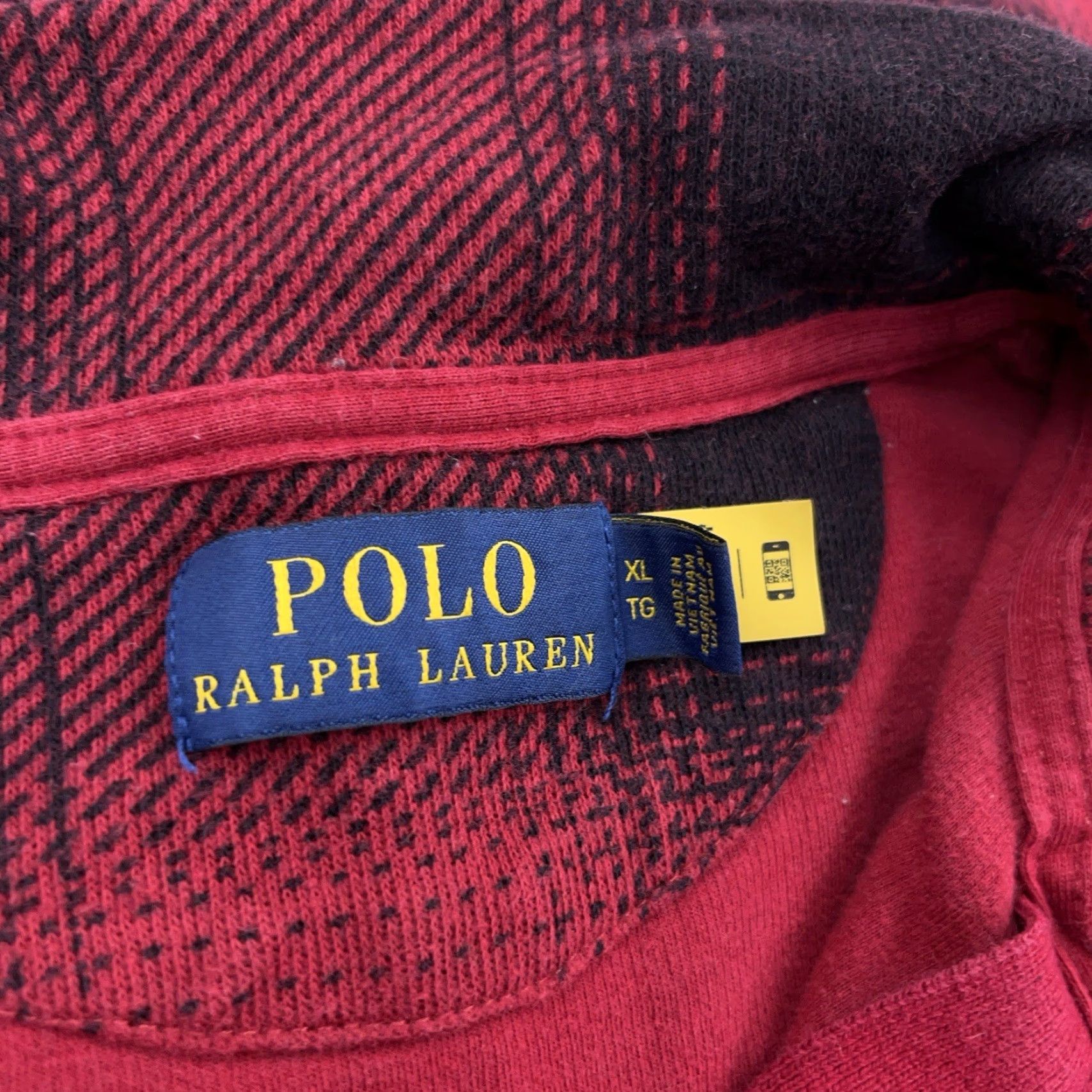 Polo Ralph Lauren Polo Ralph Lauren Sweater Men XL Red Plaid 1/4 Zip Pullover Knitted Knit Mock Neck Zipper Size US XL / EU 56 / 4 - 3 Thumbnail
